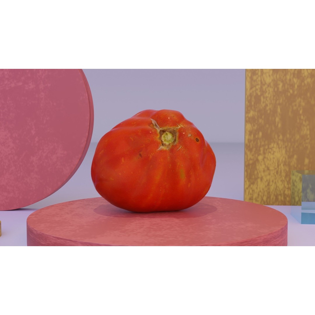 Photorealistic Tomato 3D Model – High Poly PBR Asset for Renders - View 3