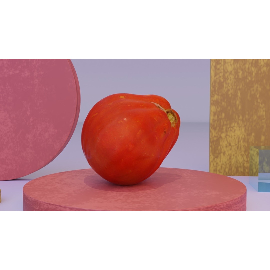 Photorealistic Tomato 3D Model – High Poly PBR Asset for Renders - View 5