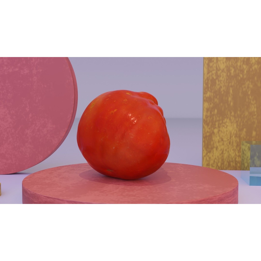 Photorealistic Tomato 3D Model – High Poly PBR Asset for Renders - View 6