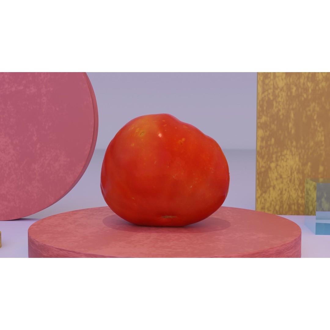 Photorealistic Tomato 3D Model – High Poly PBR Asset for Renders - View 7