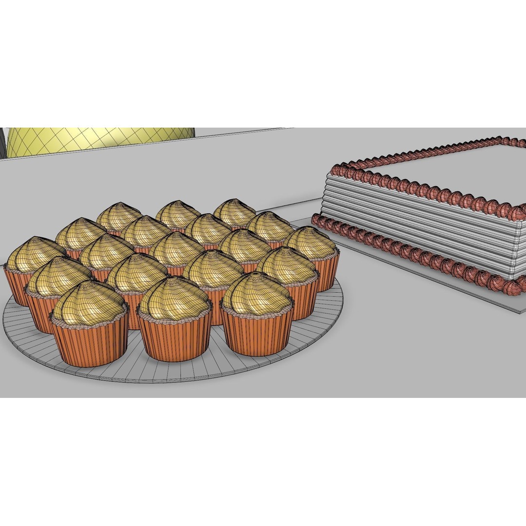Wooden Party Candy Cart 3D Model – Festive Display Stand, FBX - View 14