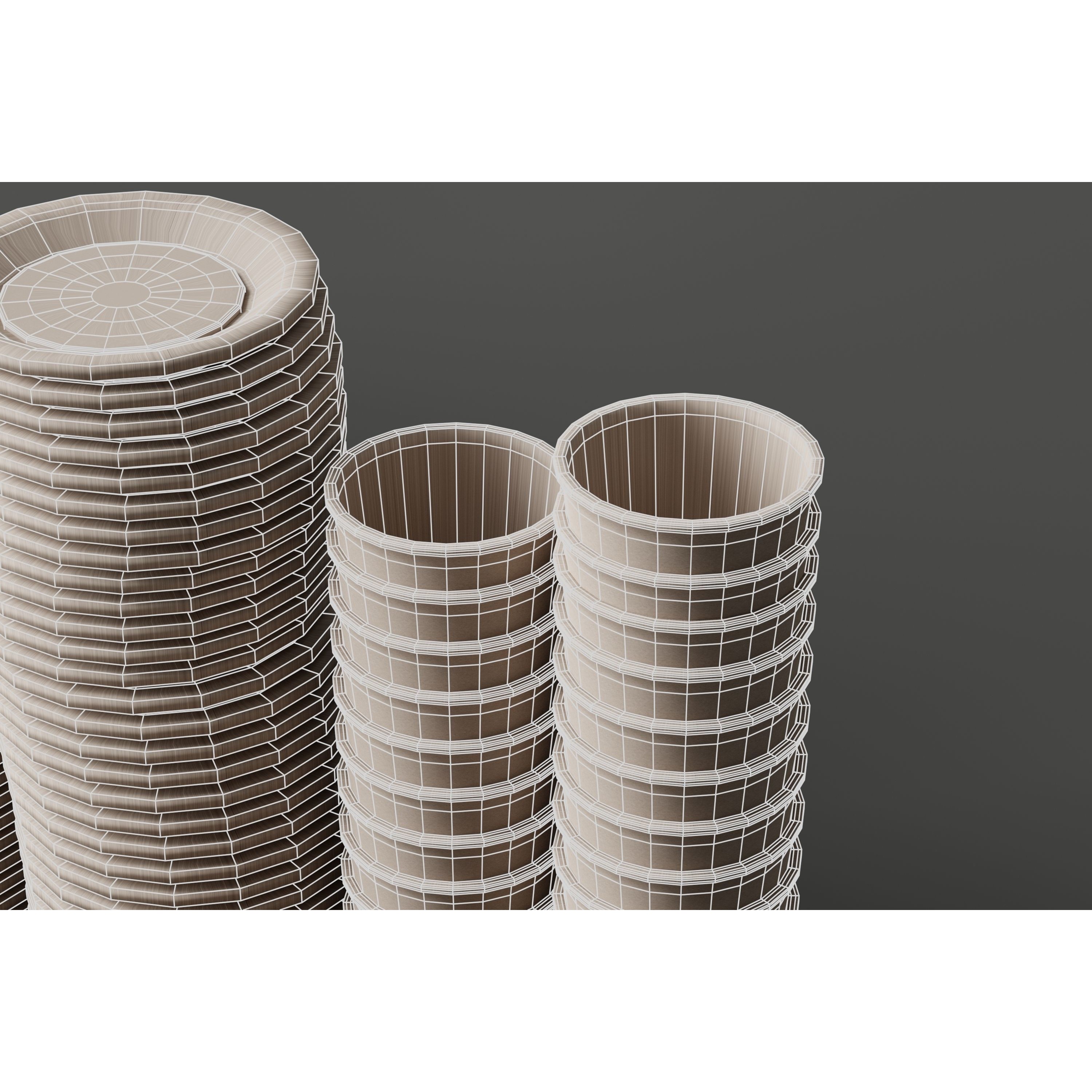 Eco Friendly Tableware Collection - Low-Poly 3D Model - View 15