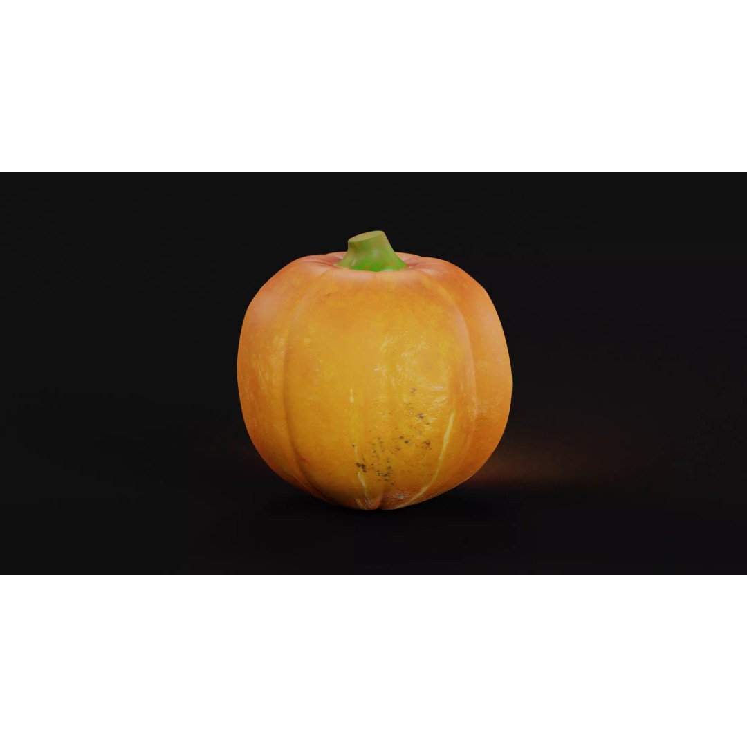 Carved Jack-O-Lantern 3D Model – Spooky Pumpkin, PBR Textures, Blender - View 6