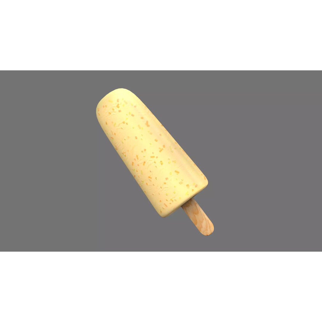 Ice Cream Bar 3D Model – Low Poly Game Asset, FBX, OBJ - View 10