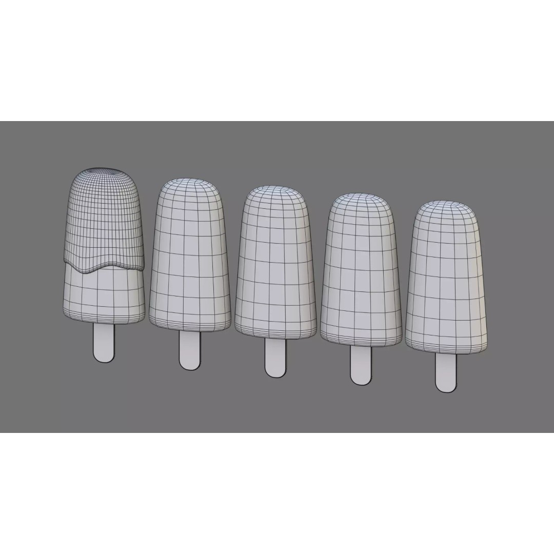 Ice Cream Bar 3D Model – Low Poly Game Asset, FBX, OBJ - View 12