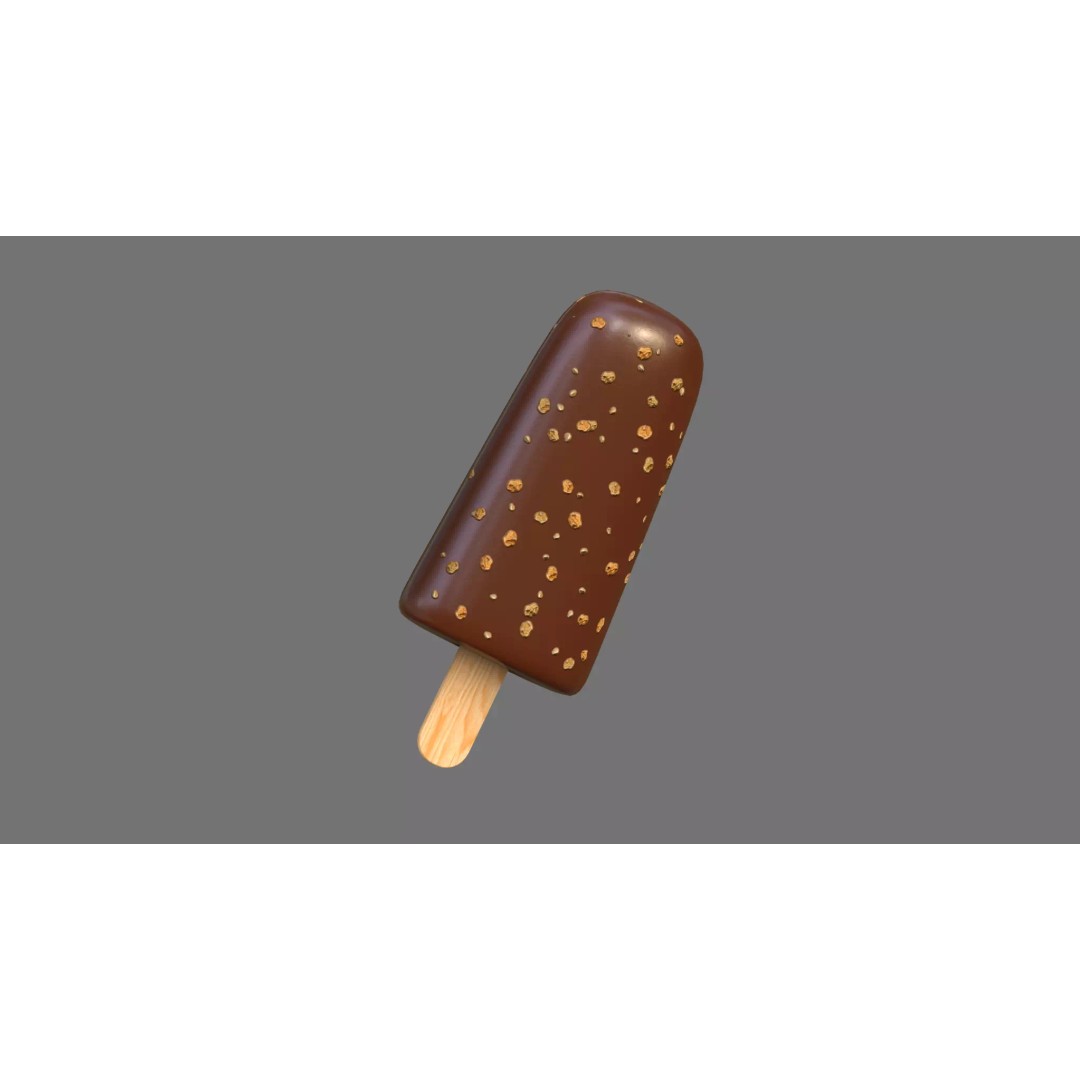 Ice Cream Bar 3D Model – Low Poly Game Asset, FBX, OBJ - View 4