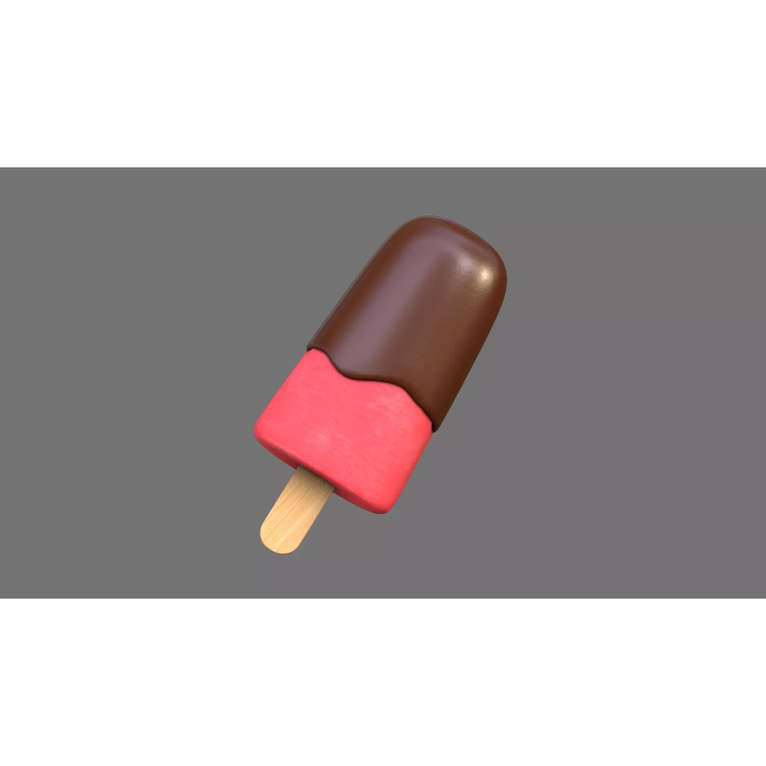 Ice Cream Bar 3D Model – Low Poly Game Asset, FBX, OBJ - View 6