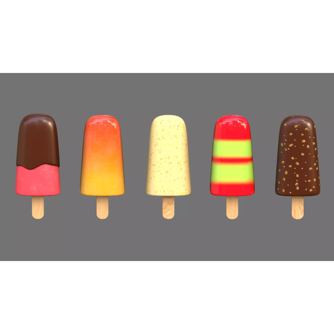Ice Cream Bar 3D Model – Low Poly Game Asset, FBX, OBJ - View 7