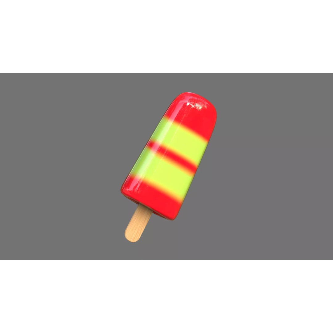 Ice Cream Bar 3D Model – Low Poly Game Asset, FBX, OBJ - View 8