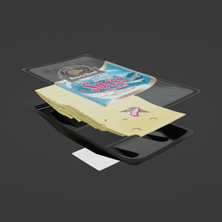Sliced Cheese 3D Model – High-Quality Polygonal Asset, FBX & Blender - View 7