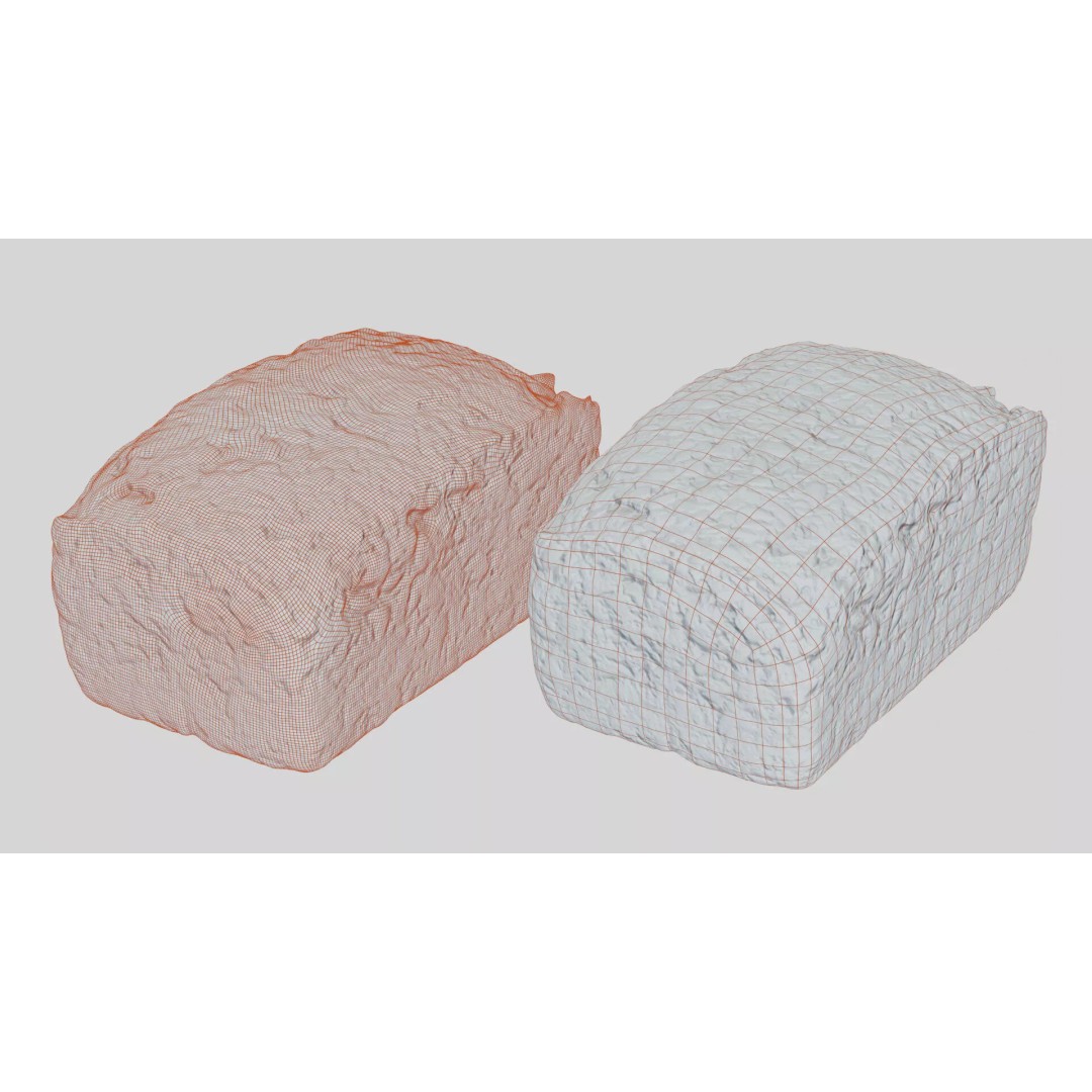 Seeded Bread Loaf 3D Model – Low Poly Photogrammetry Asset, FBX - View 5
