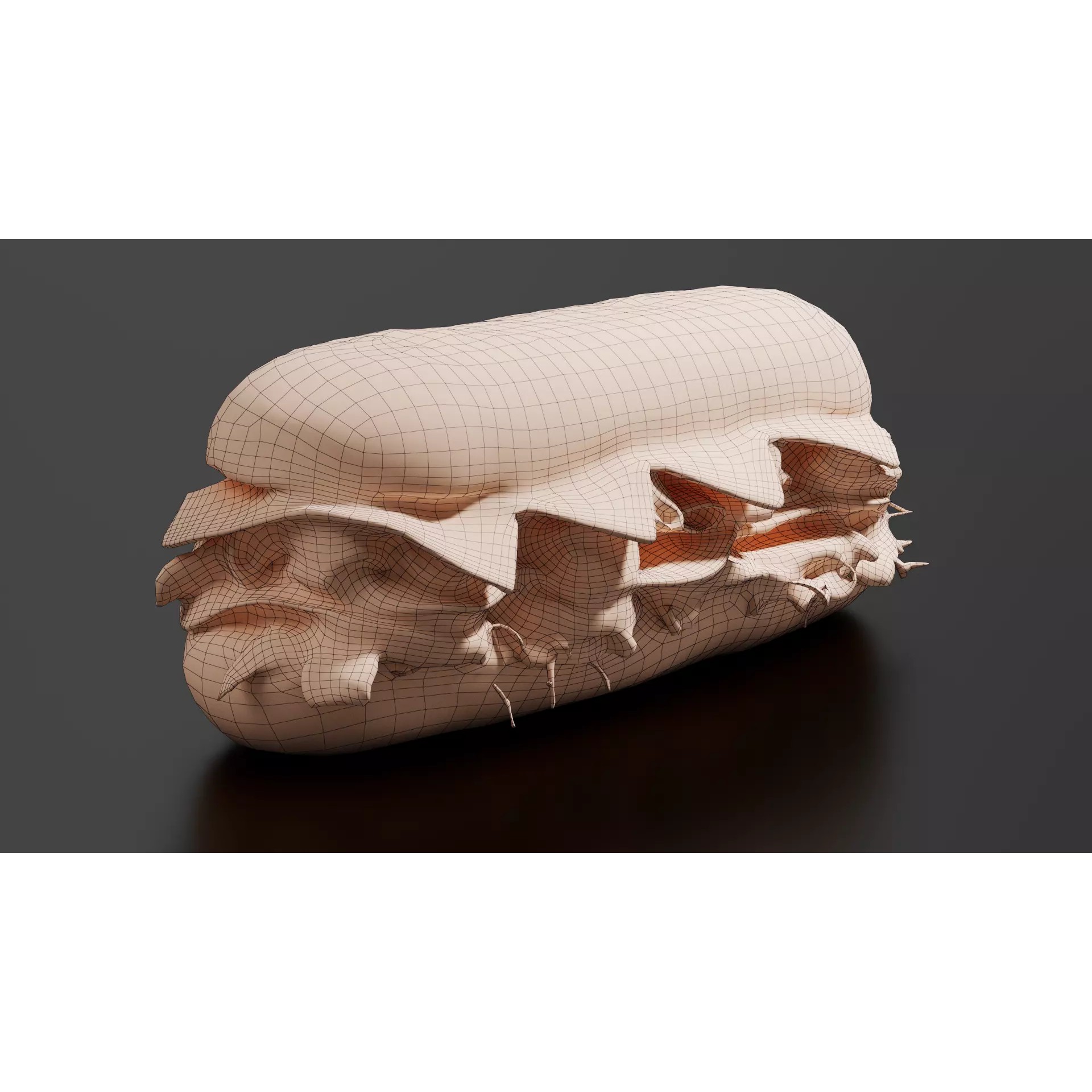 Sandwich - Low-Poly Game-Ready 3D Model - View 13