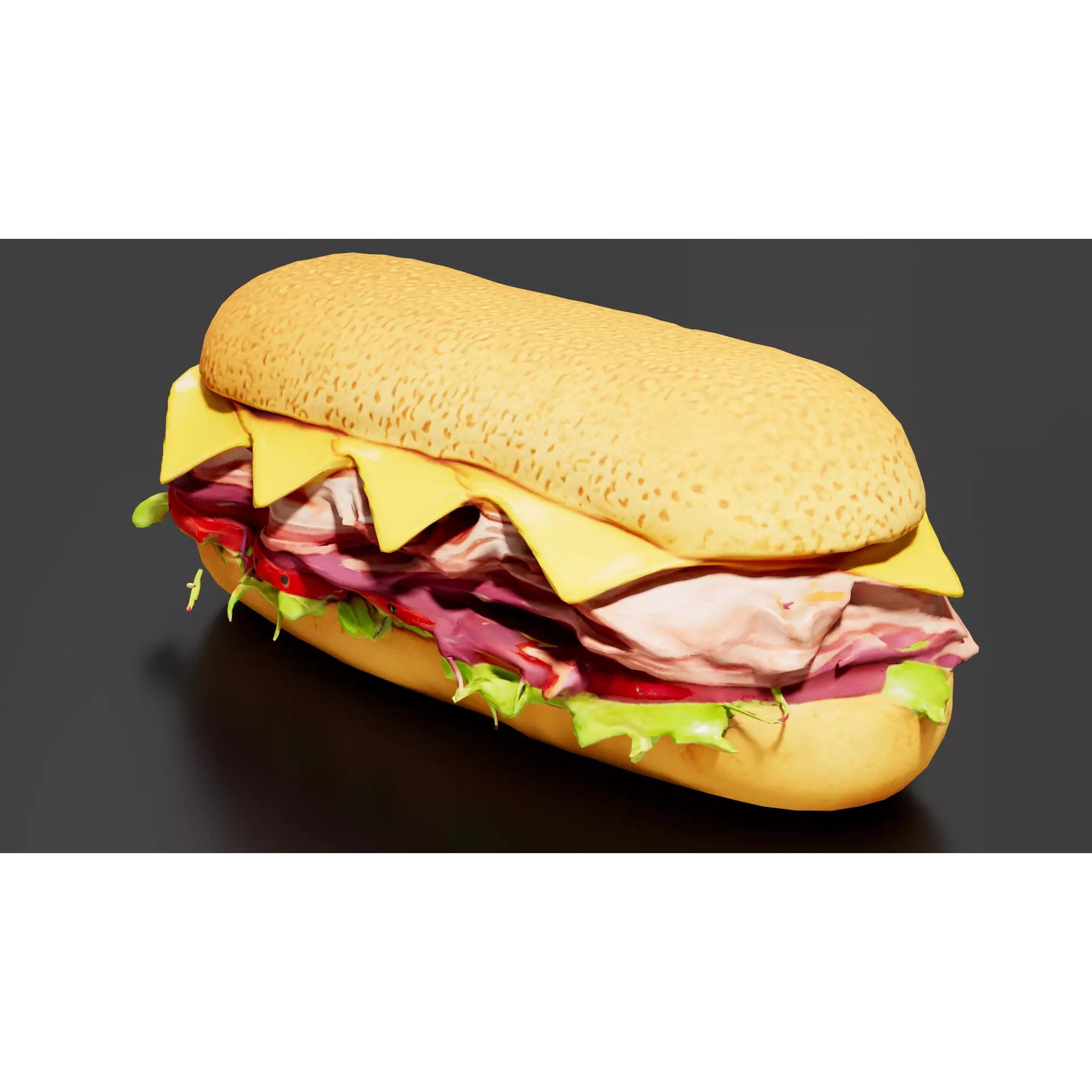 Sandwich - Low-Poly Game-Ready 3D Model - View 4