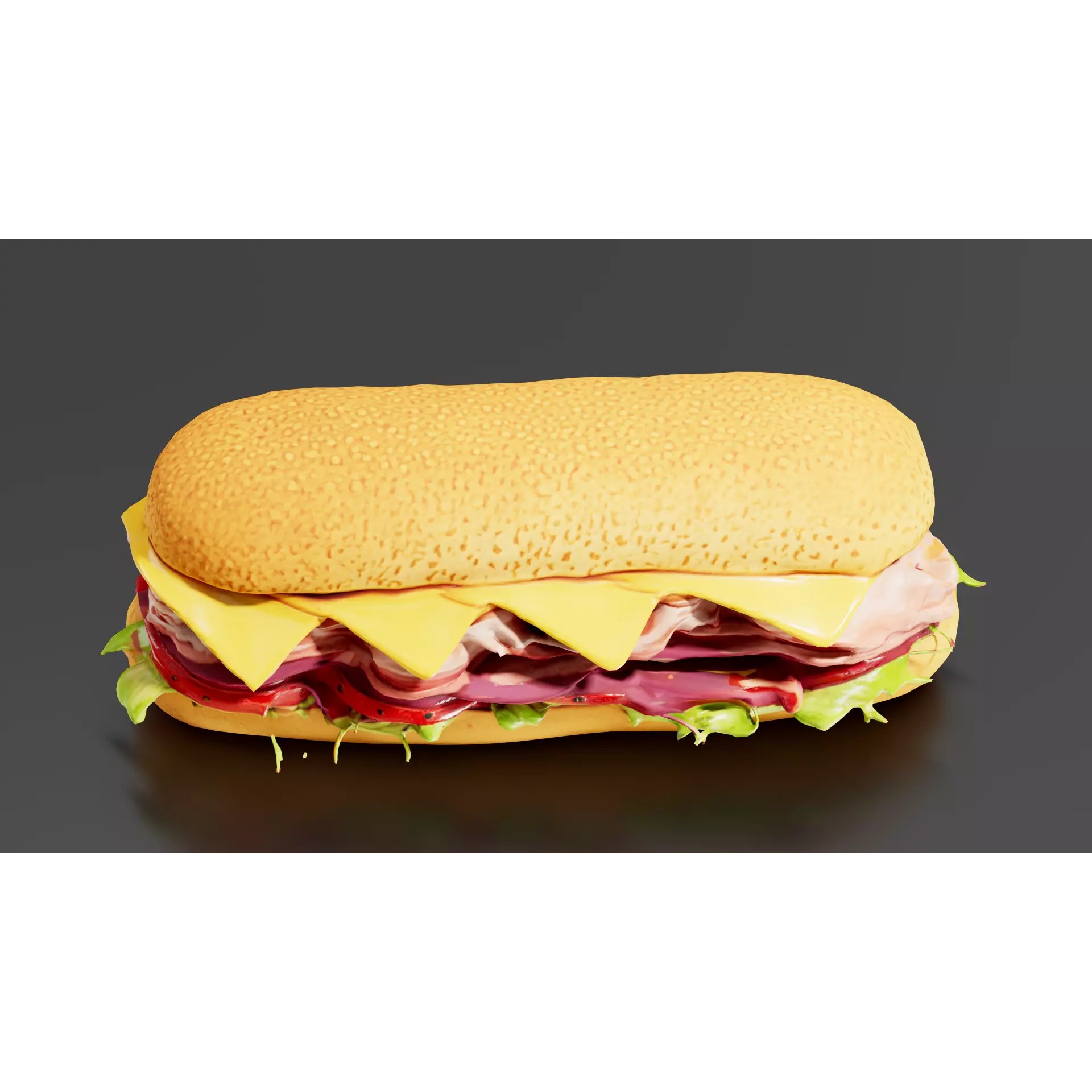 Sandwich - Low-Poly Game-Ready 3D Model - View 5