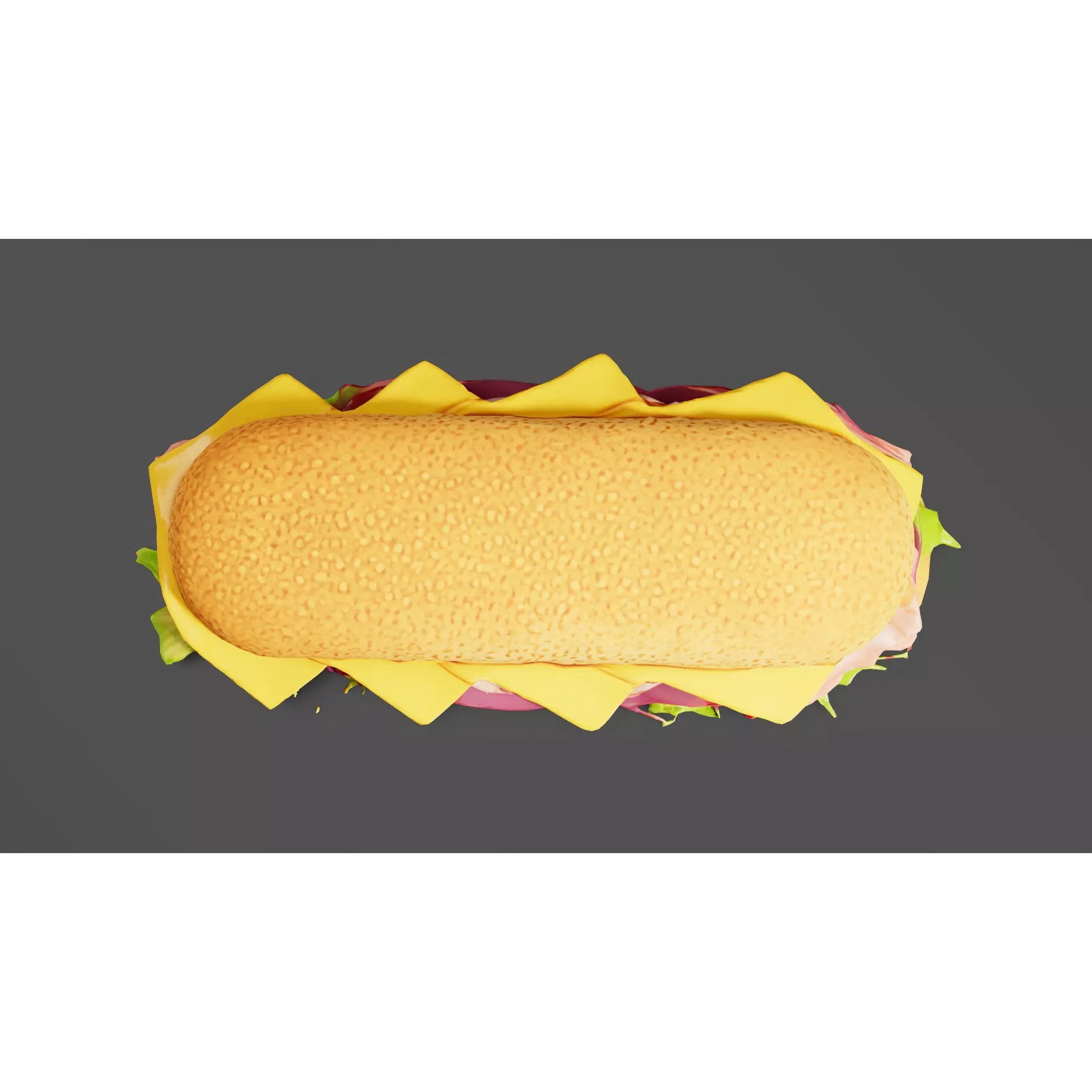 Sandwich - Low-Poly Game-Ready 3D Model - View 7