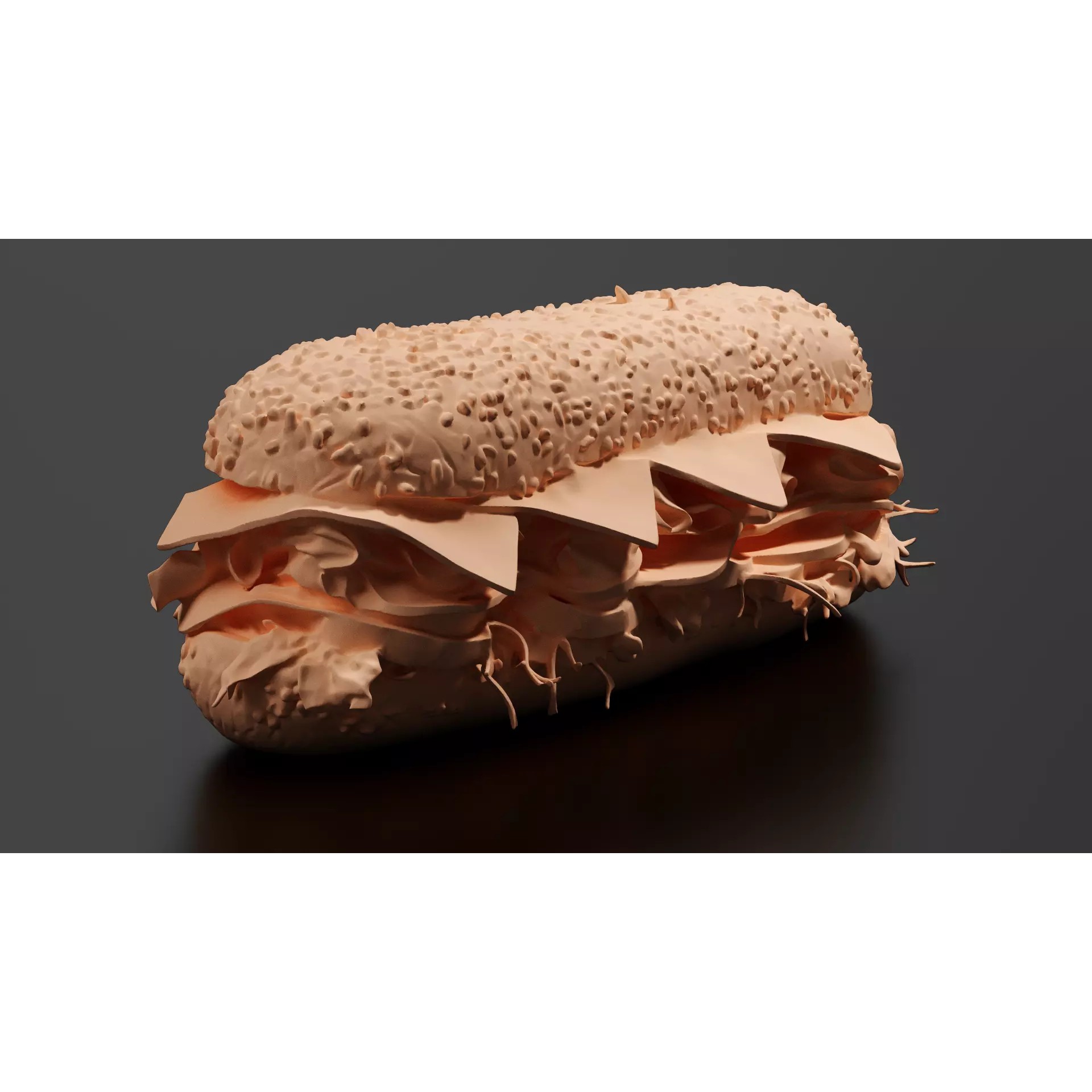 Sandwich - Low-Poly Game-Ready 3D Model - View 8