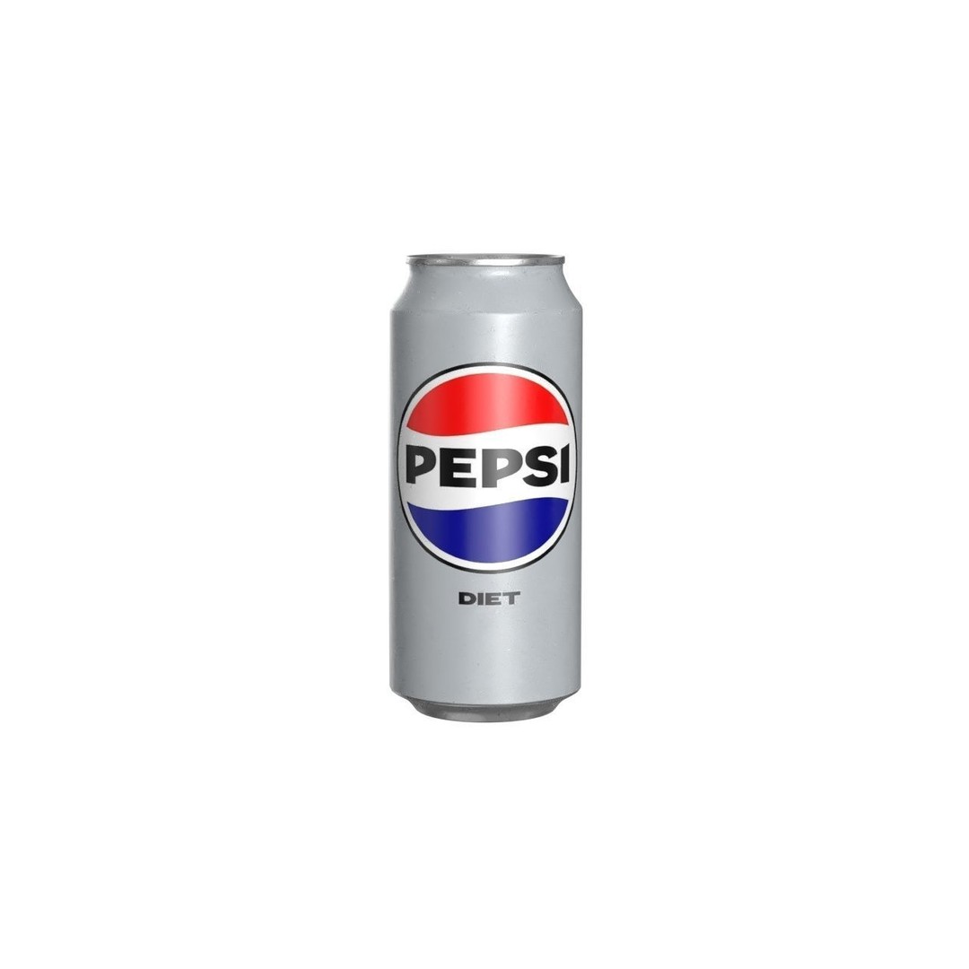 Pepsi Diet Drink Can 3D Model – Low Poly PBR Game Asset, FBX, OBJ - View 11