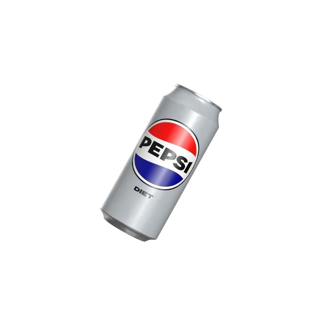 Pepsi Diet Drink Can 3D Model – Low Poly PBR Game Asset, FBX, OBJ - View 12