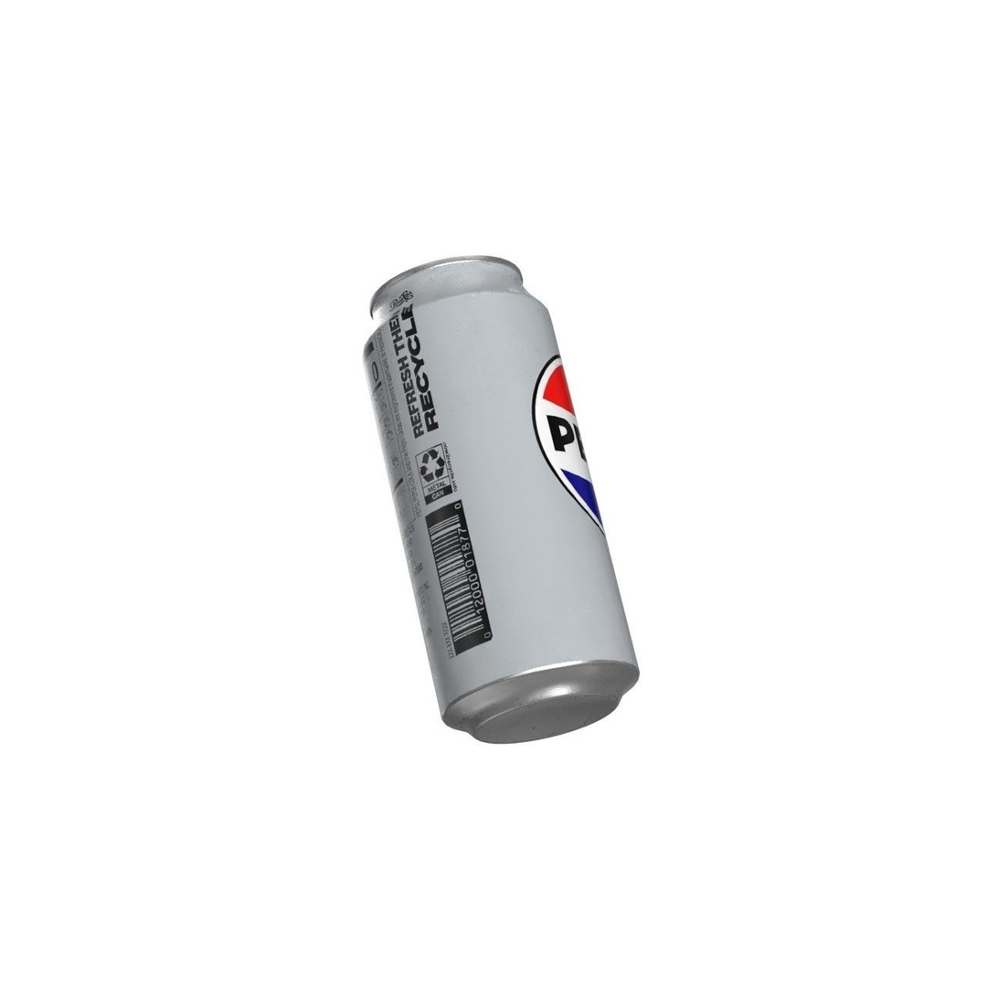 Pepsi Diet Drink Can 3D Model – Low Poly PBR Game Asset, FBX, OBJ - View 14