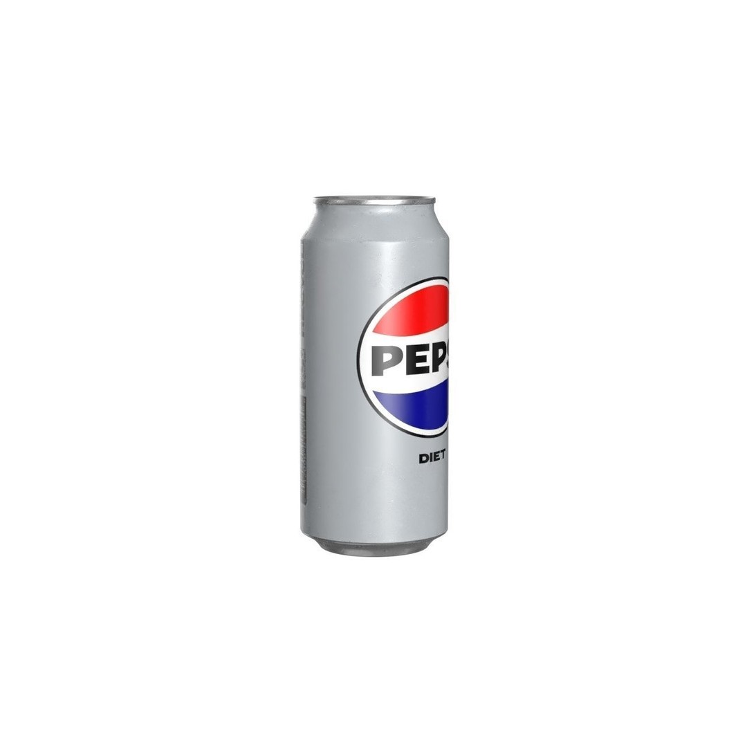 Pepsi Diet Drink Can 3D Model – Low Poly PBR Game Asset, FBX, OBJ - View 3