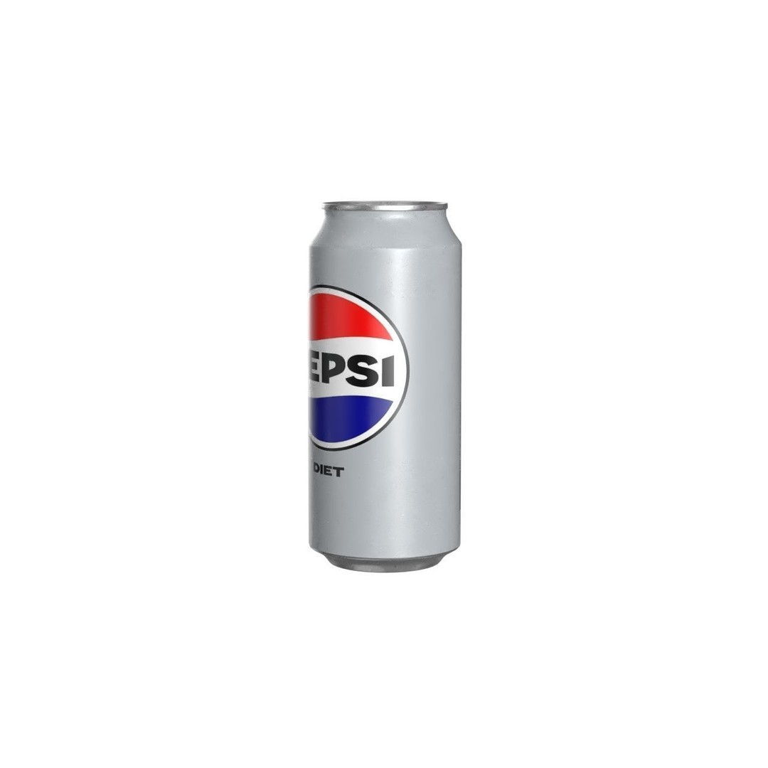 Pepsi Diet Drink Can 3D Model – Low Poly PBR Game Asset, FBX, OBJ - View 8