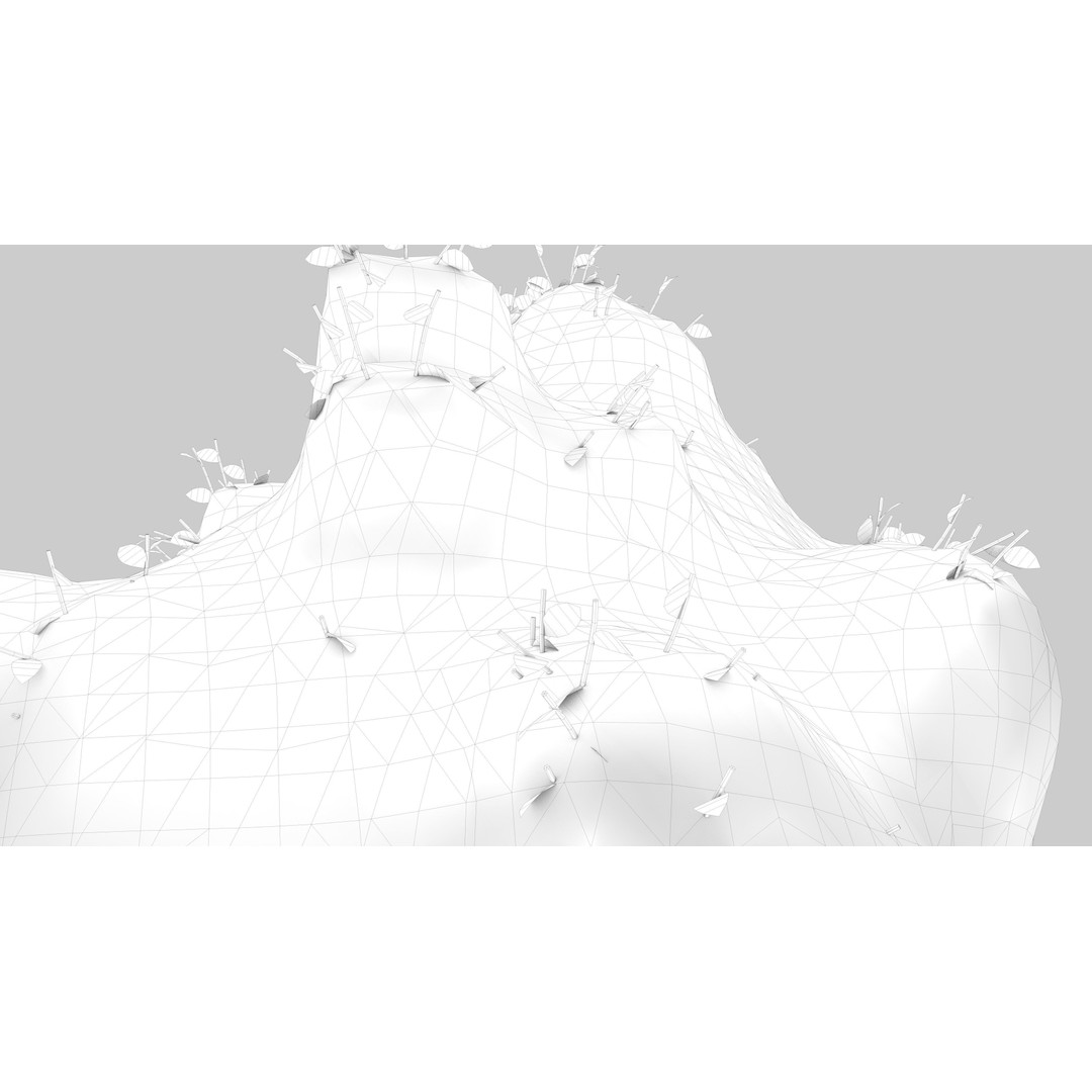 Snow Carolina Poplar Tree 3D Model – Realistic Vegetation Asset, C4D, FBX, OBJ - View 11