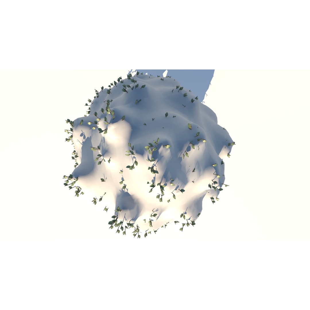 Snow Carolina Poplar Tree 3D Model – Realistic Vegetation Asset, C4D, FBX, OBJ - View 7