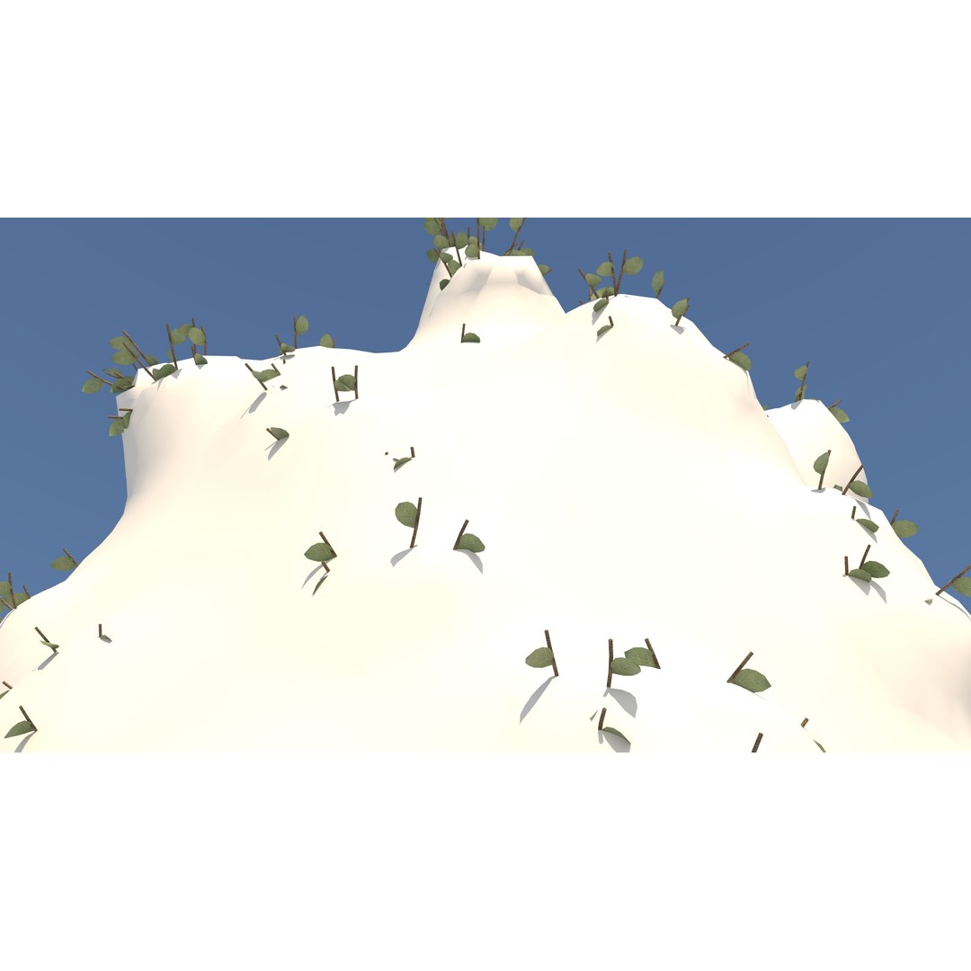 Snow Carolina Poplar Tree 3D Model – Realistic Vegetation Asset, C4D, FBX, OBJ - View 8