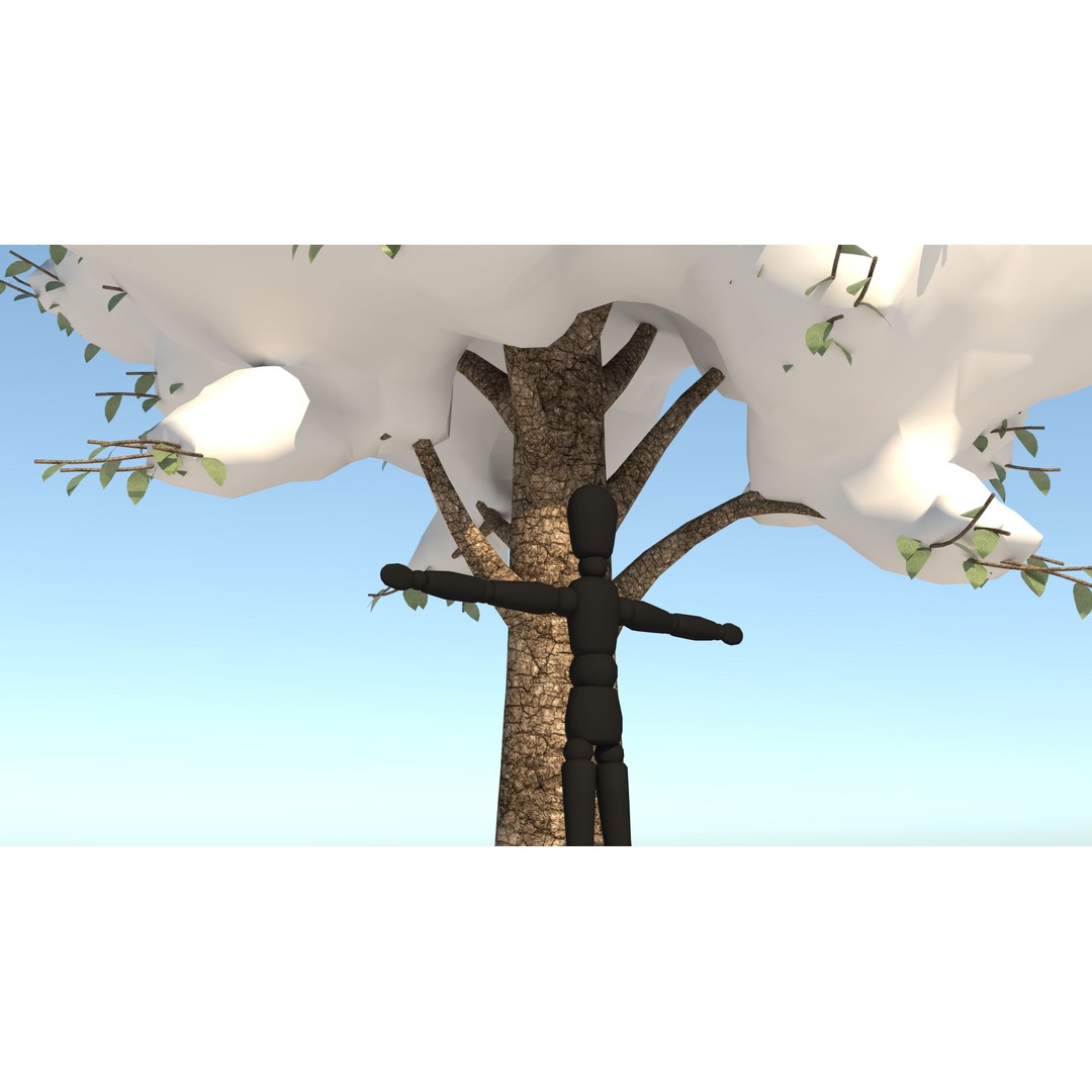 Snow Carolina Poplar Tree 3D Model – Realistic Vegetation Asset, C4D, FBX, OBJ - View 9