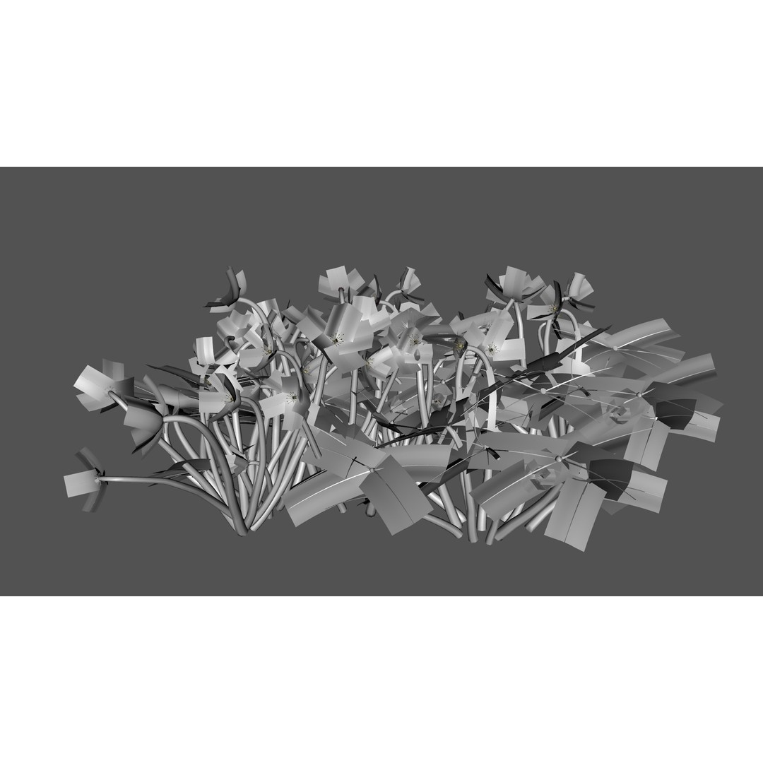 Helleborus orientalis 3D Model – Low Poly PBR Game Asset, FBX, OBJ - View 12