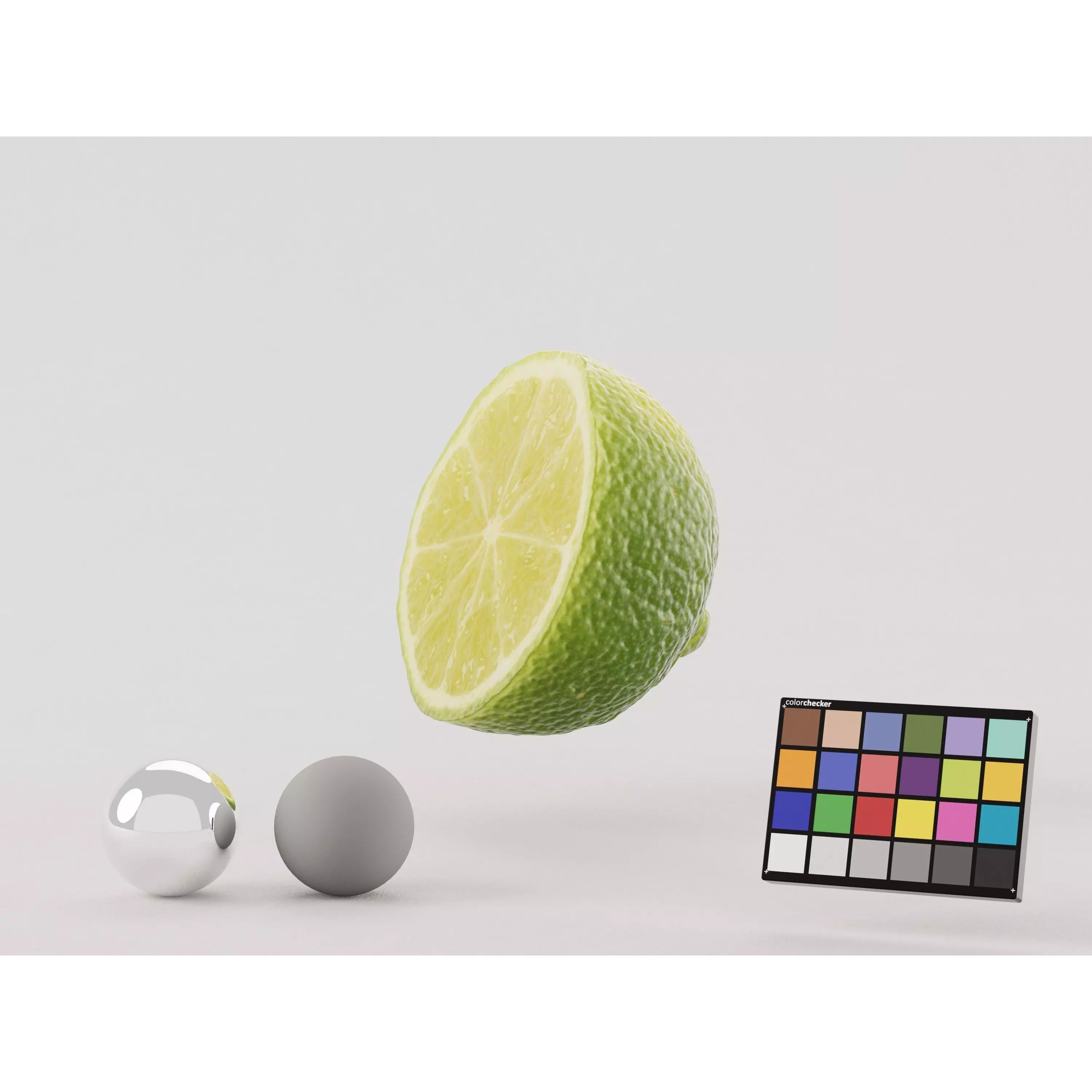 Half Cut Lime - Realistic 3D Model - View 2