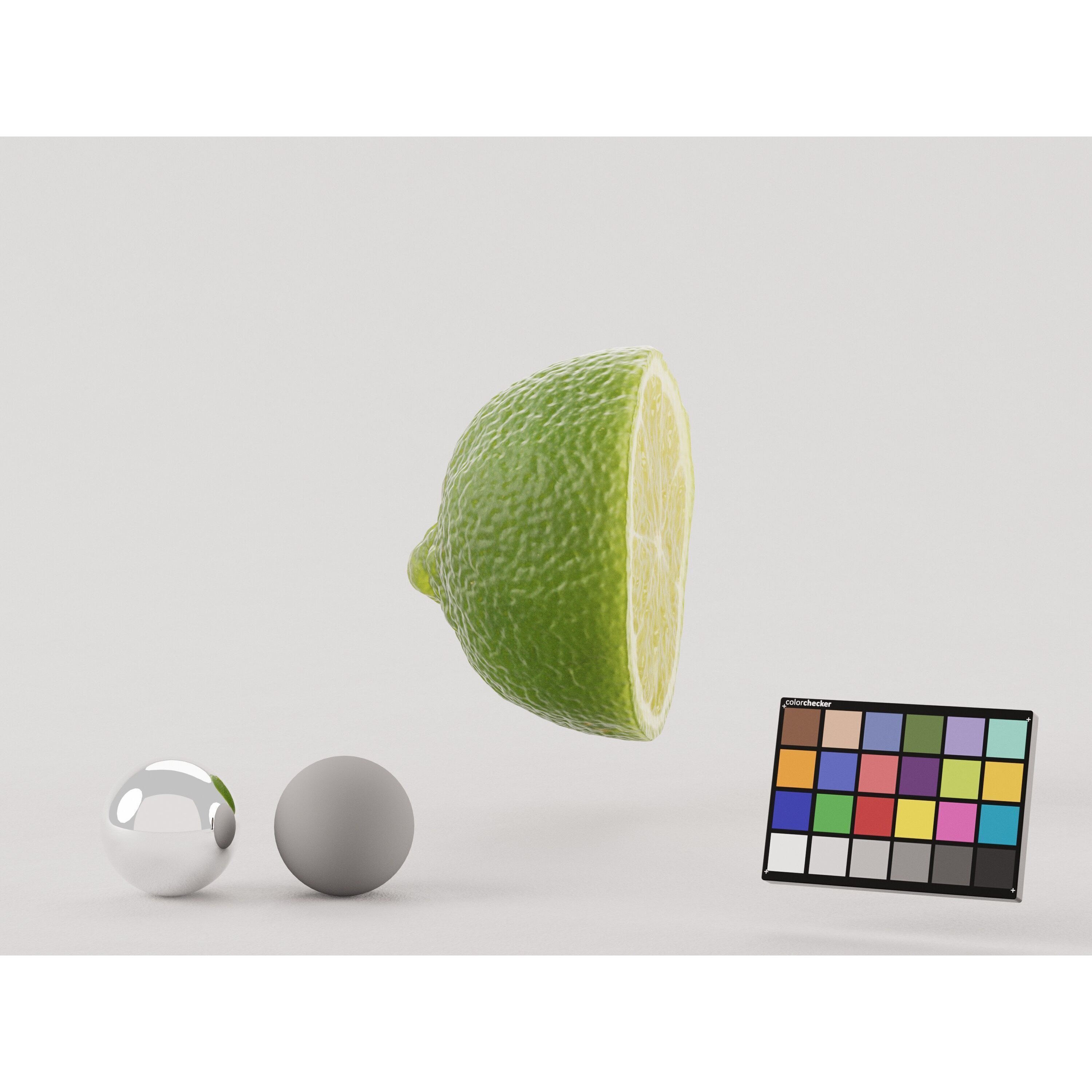 Half Cut Lime - Realistic 3D Model - View 3