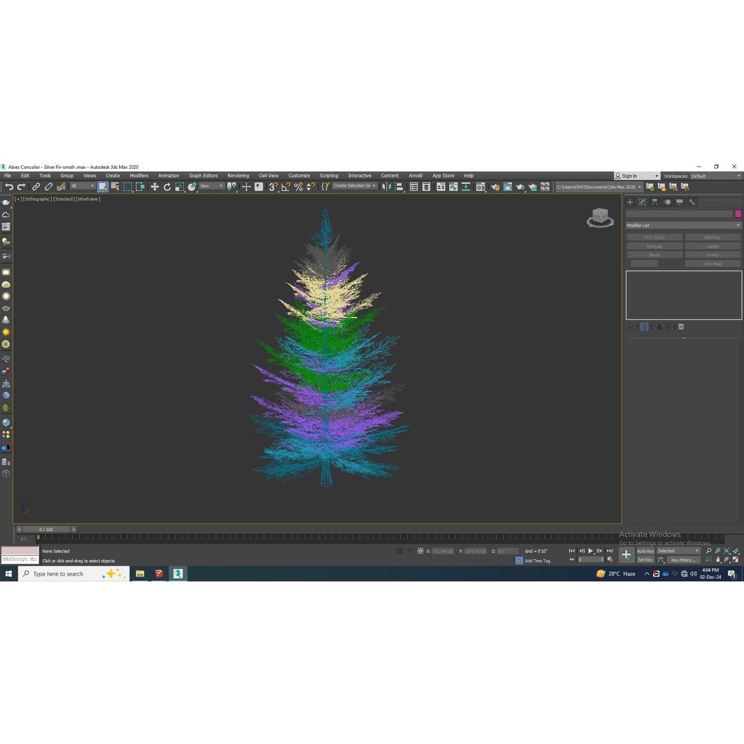 Abies Concolor 3D Model – Low Poly Small Silver Fir, FBX - View 9
