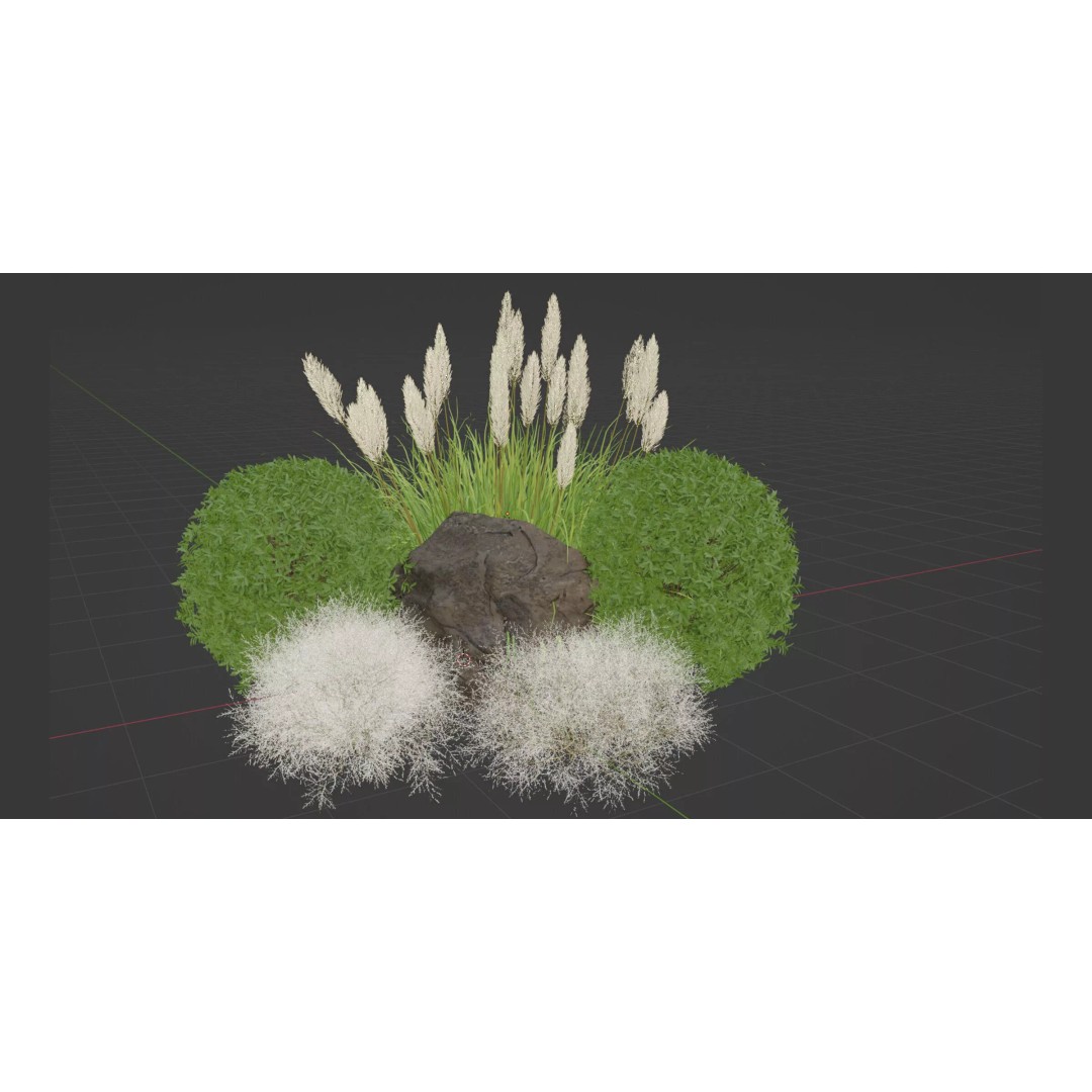 Garden Plants 3D Model – High Poly Collection, Blender, FBX, OBJ