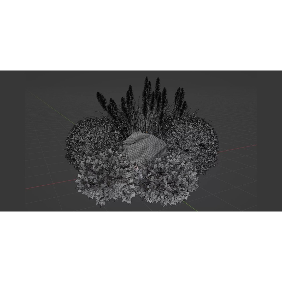 Garden Plants 3D Model – High Poly Collection, Blender, FBX, OBJ - View 9