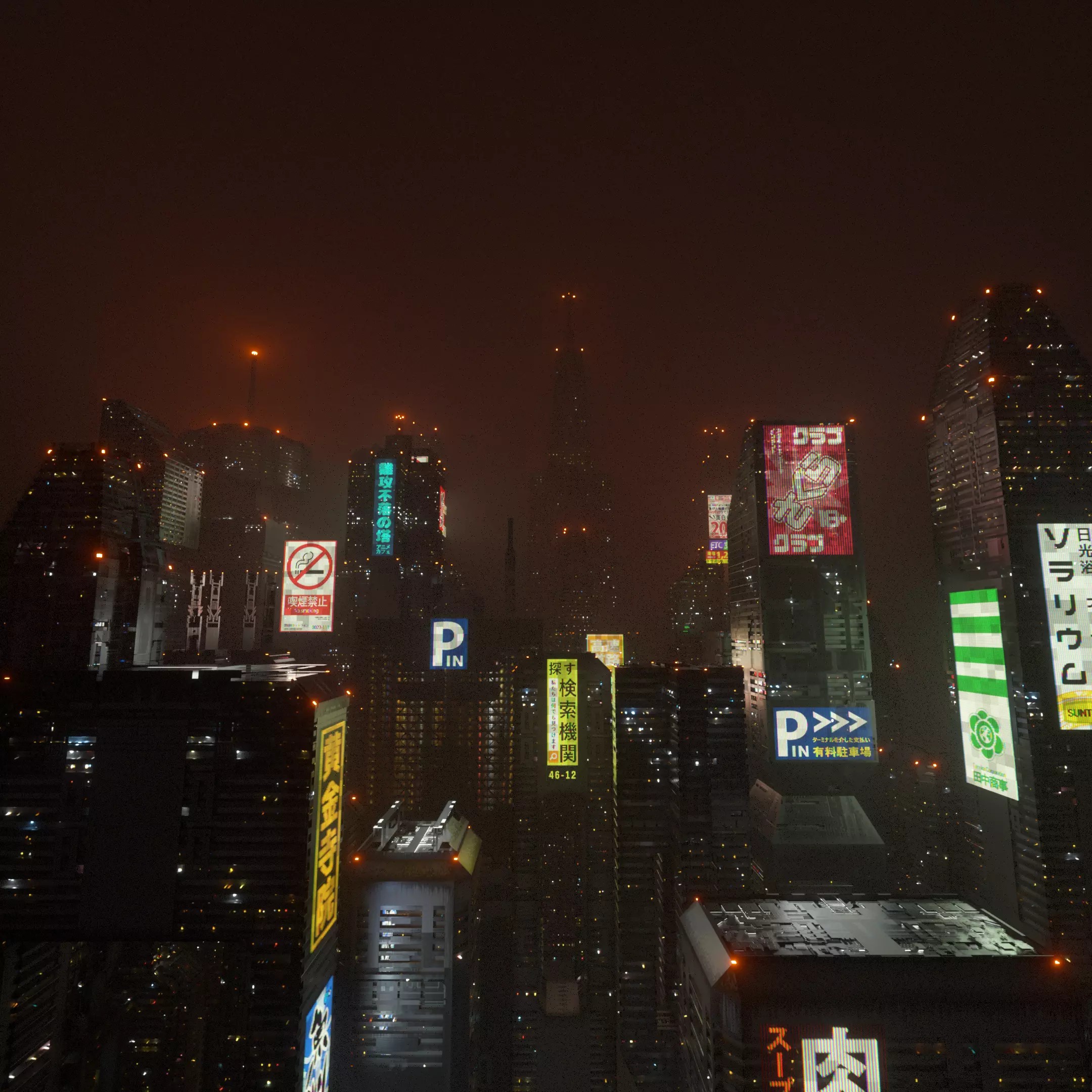 Sci-Fi Cyberpunk Low-Poly Building Kitbash - Game-Ready 3D Model - View 2