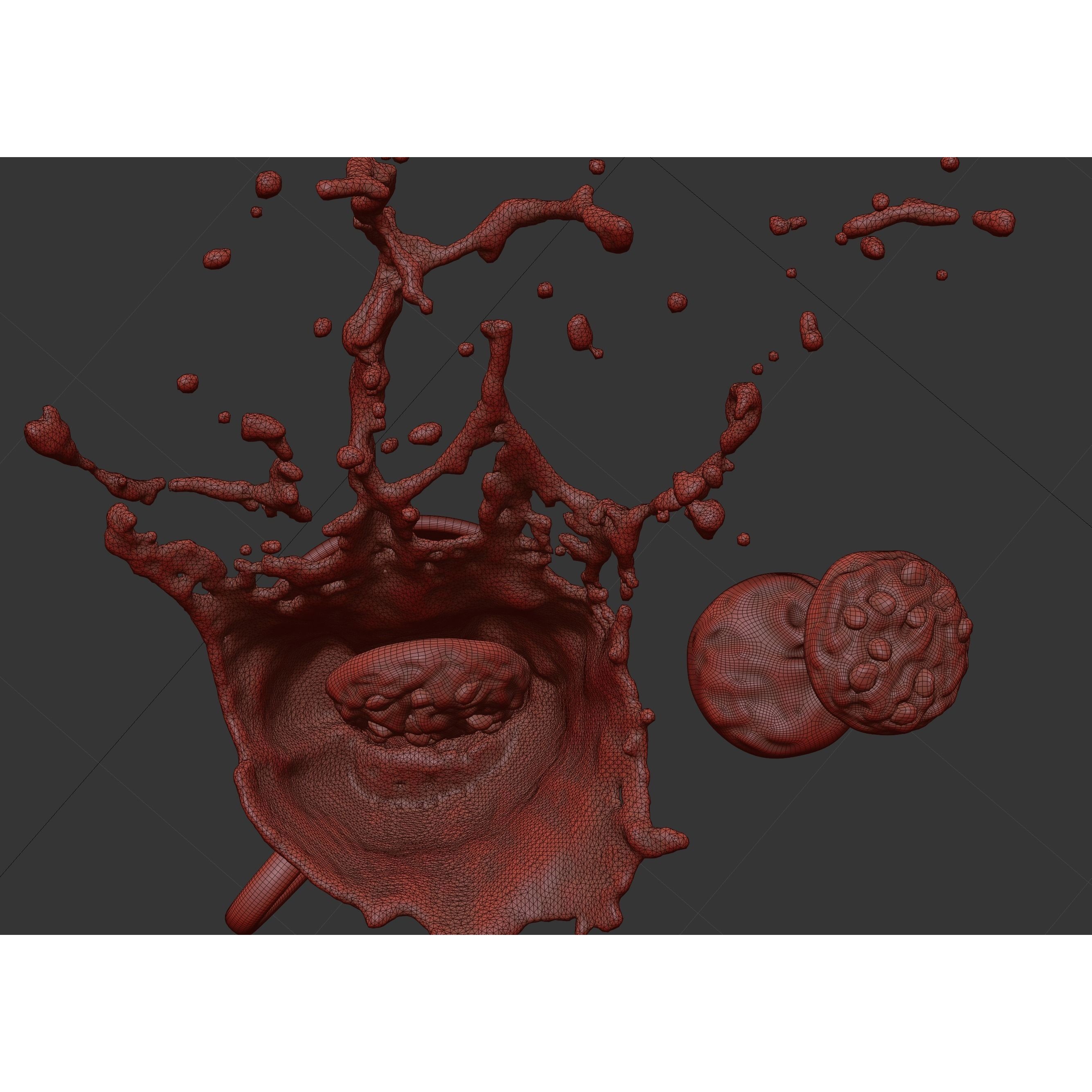 Coffee Cups with Splashes - High-Detail 3D Model - View 11