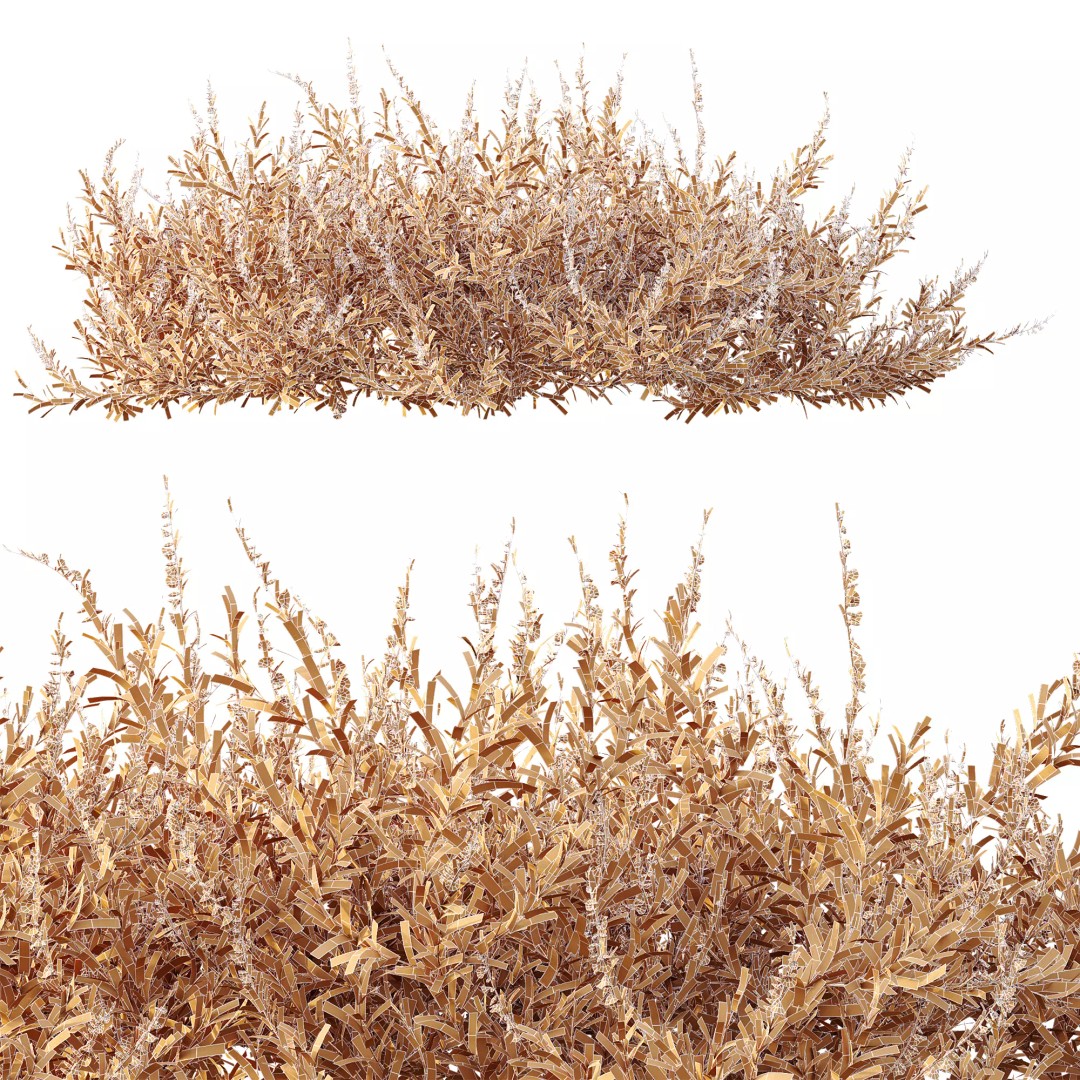 Purple Heather Bush 3D Model – High Poly PBR Plant Asset, FBX, OBJ
