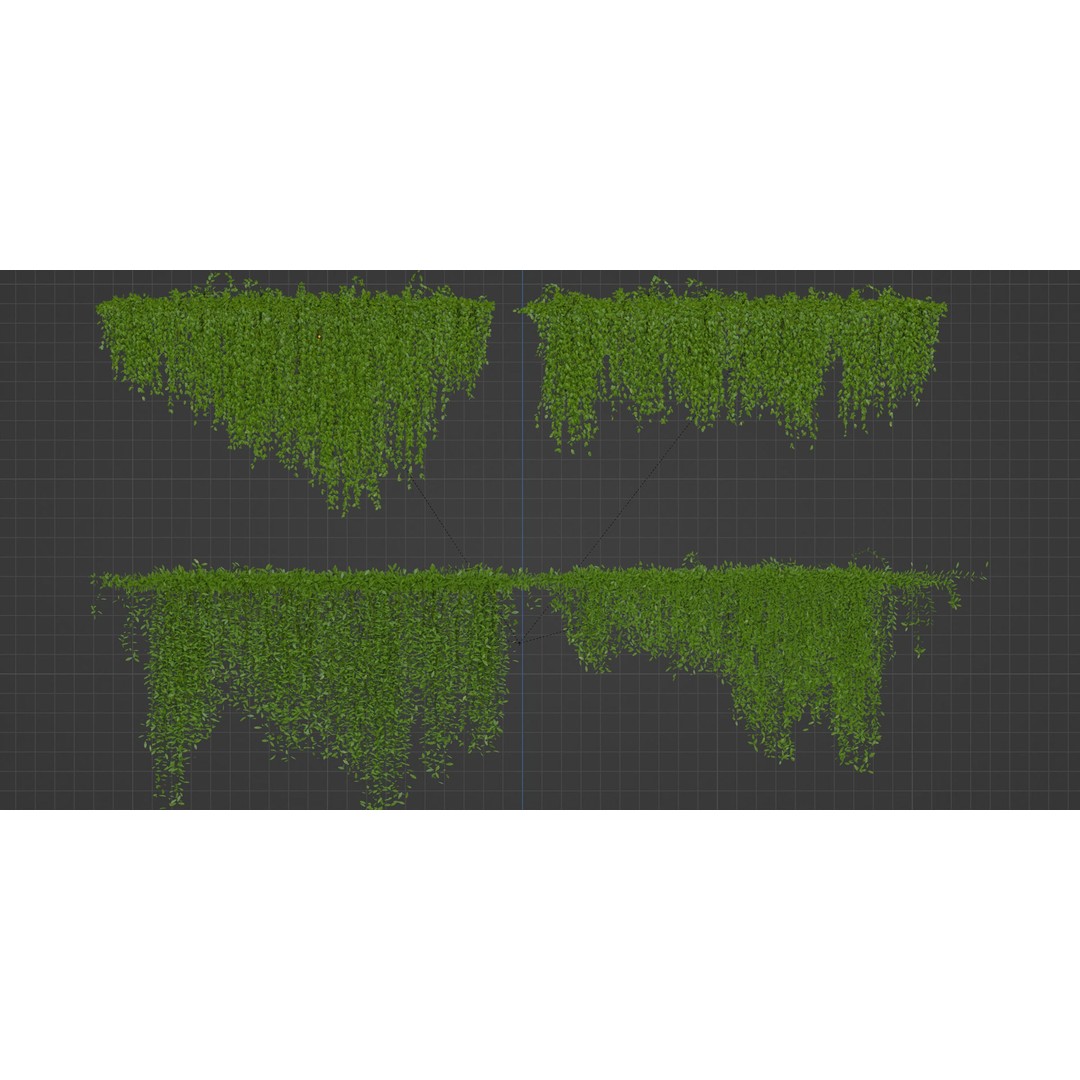 Creeper Plants 3D Model – PBR Hanging Ivy Collection, Blender & FBX