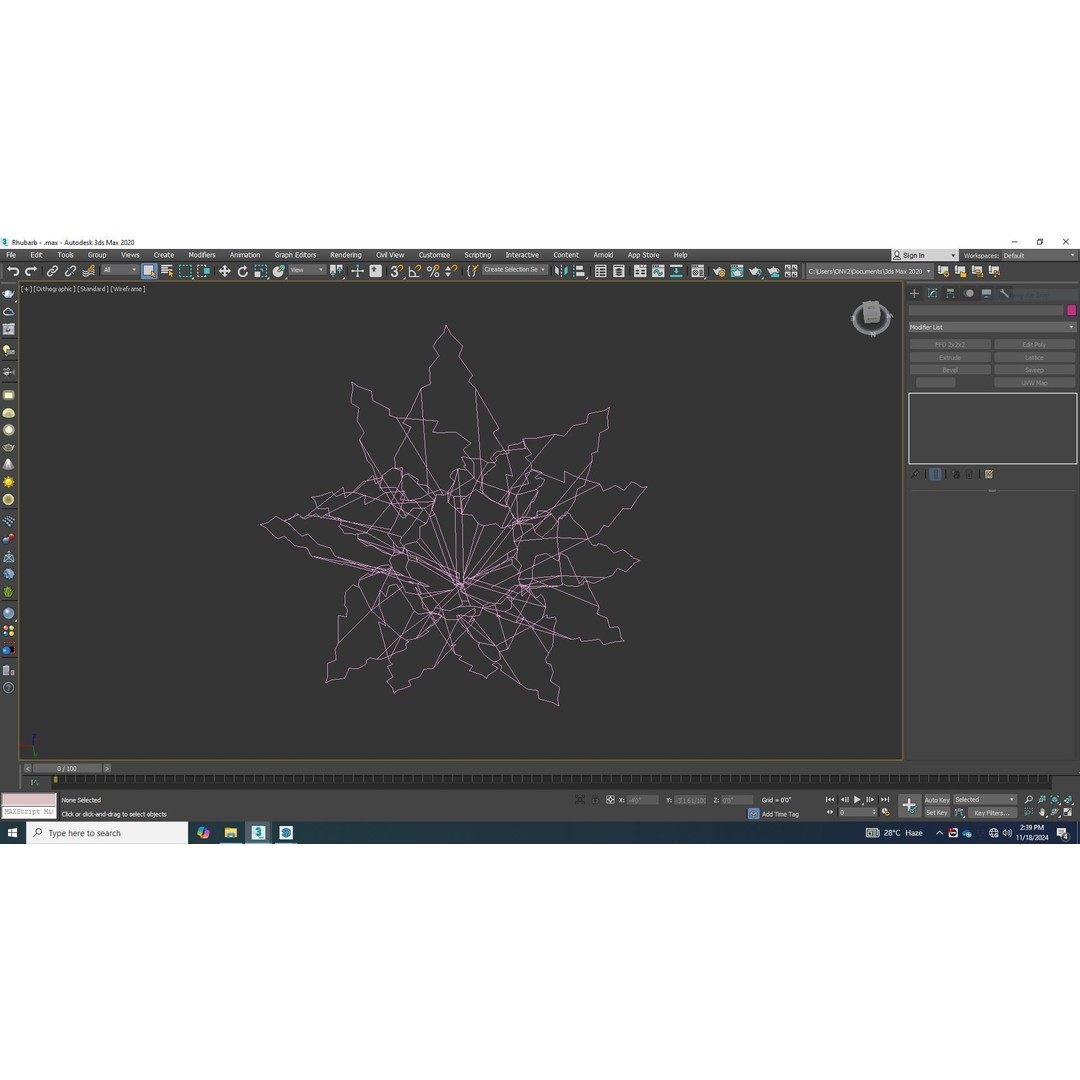 Rhubarb 3D Model – Low Poly Plant Asset for VR and AR - View 8
