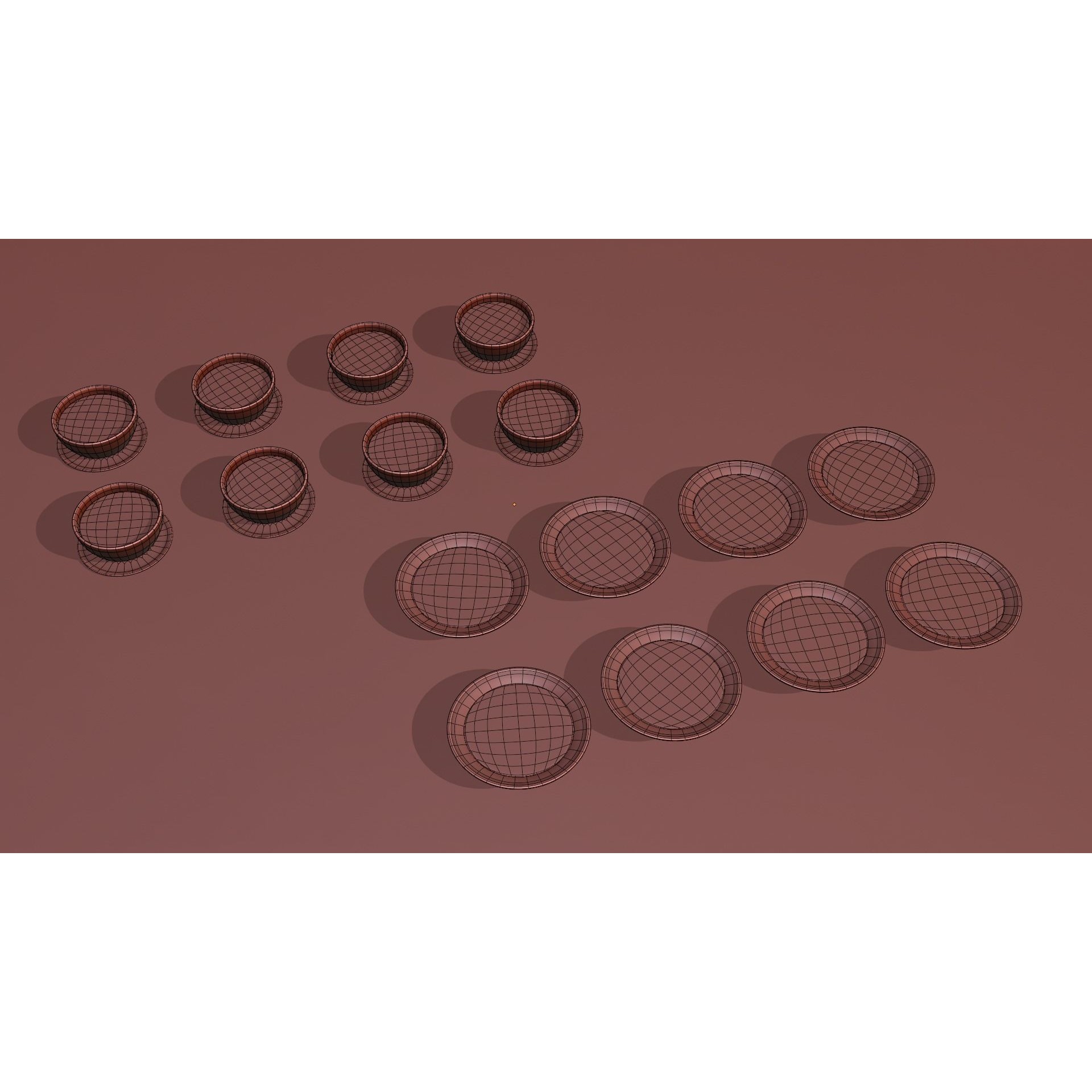 Low-Poly Textured Soup Plates - Game-Ready 3D Model