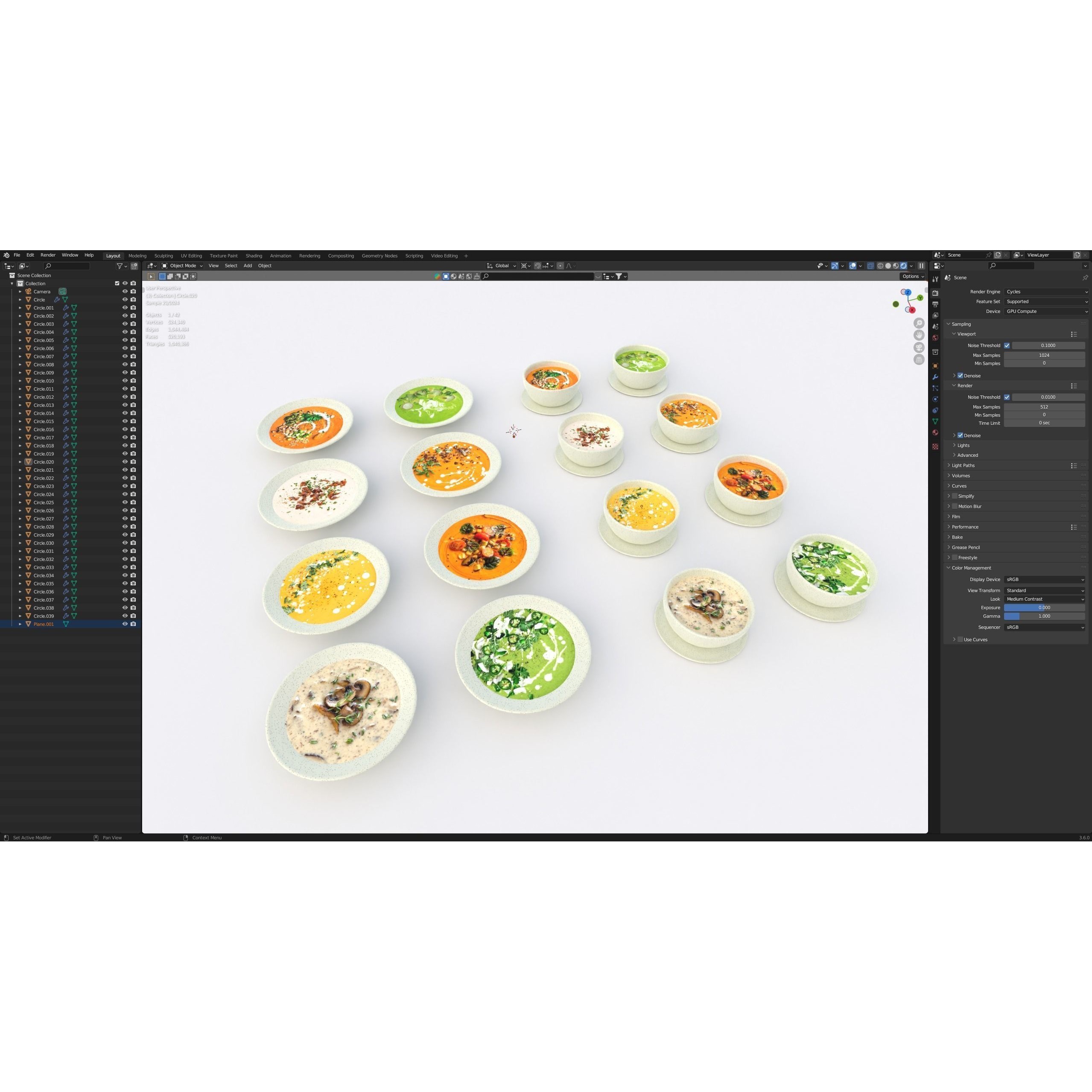 Low-Poly Textured Soup Plates - Game-Ready 3D Model - View 8