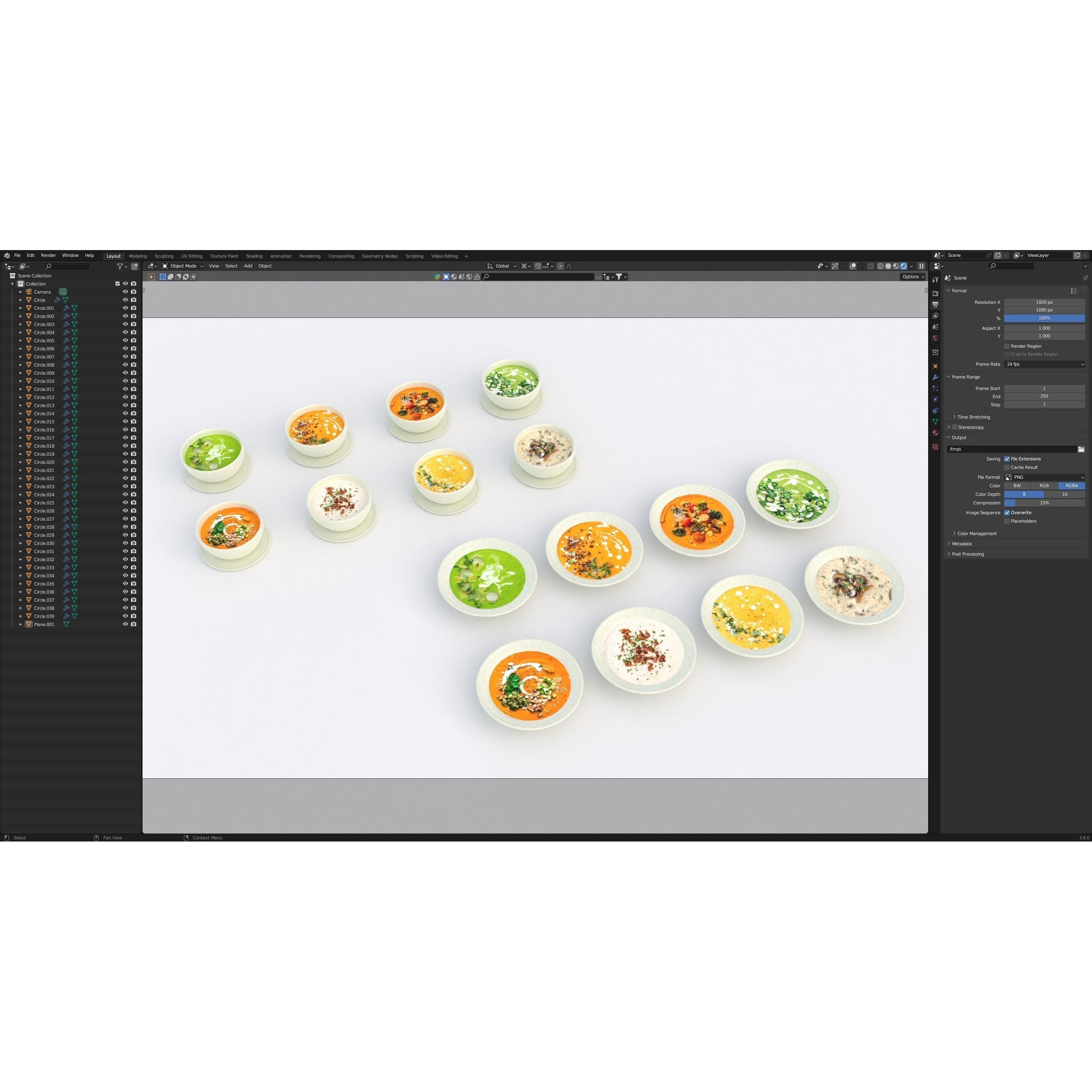 Low-Poly Textured Soup Plates - Game-Ready 3D Model - View 9