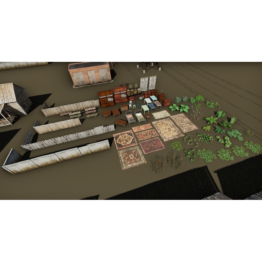 Rustic Environment 3D Model – Low Poly Game Ready Scene for Unity - View 10