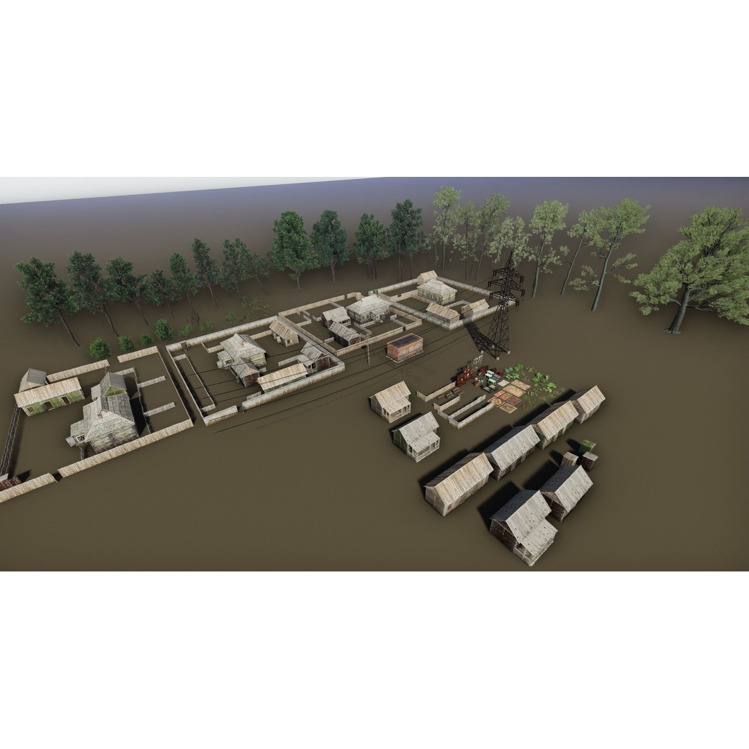 Rustic Environment 3D Model – Low Poly Game Ready Scene for Unity - View 12