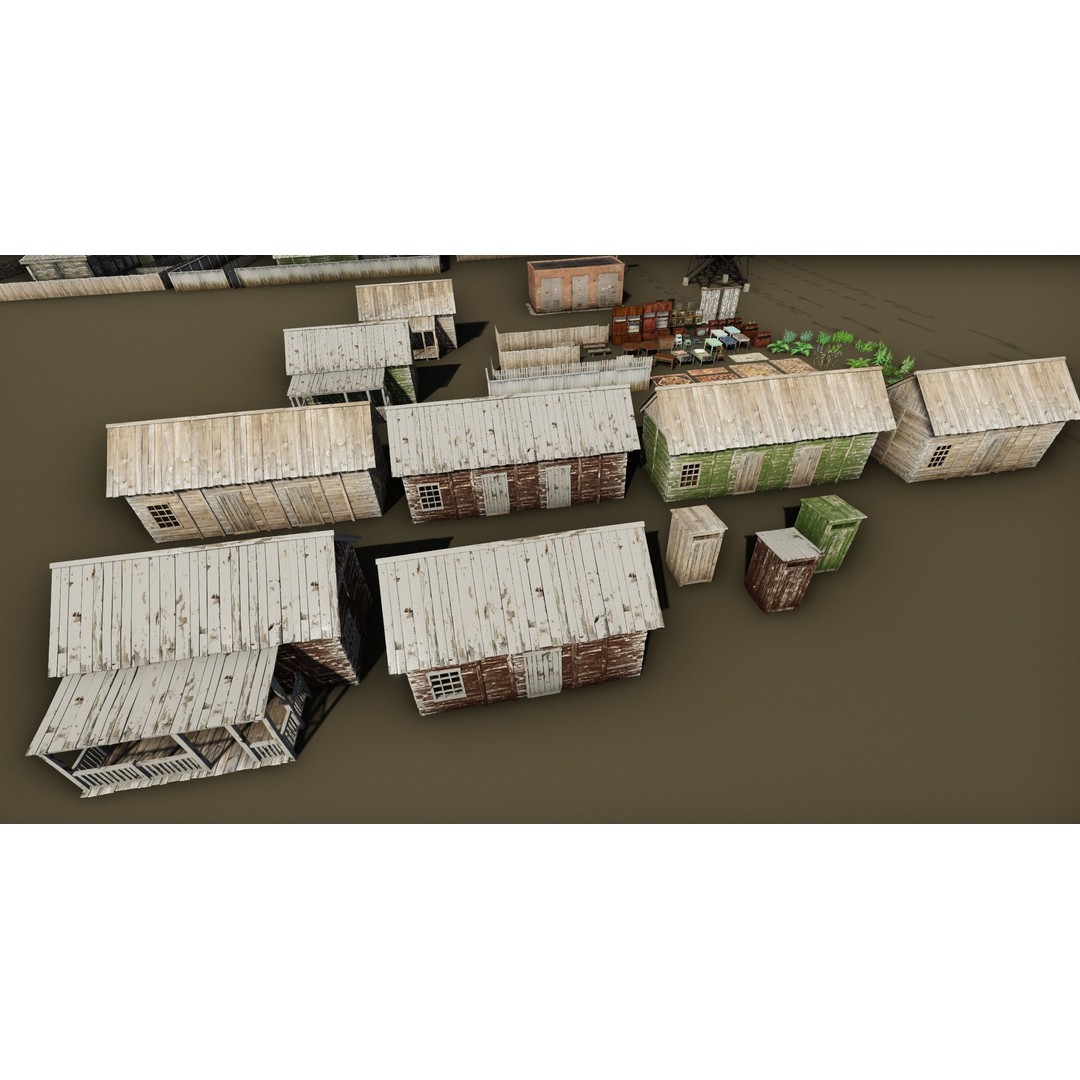 Rustic Environment 3D Model – Low Poly Game Ready Scene for Unity - View 14