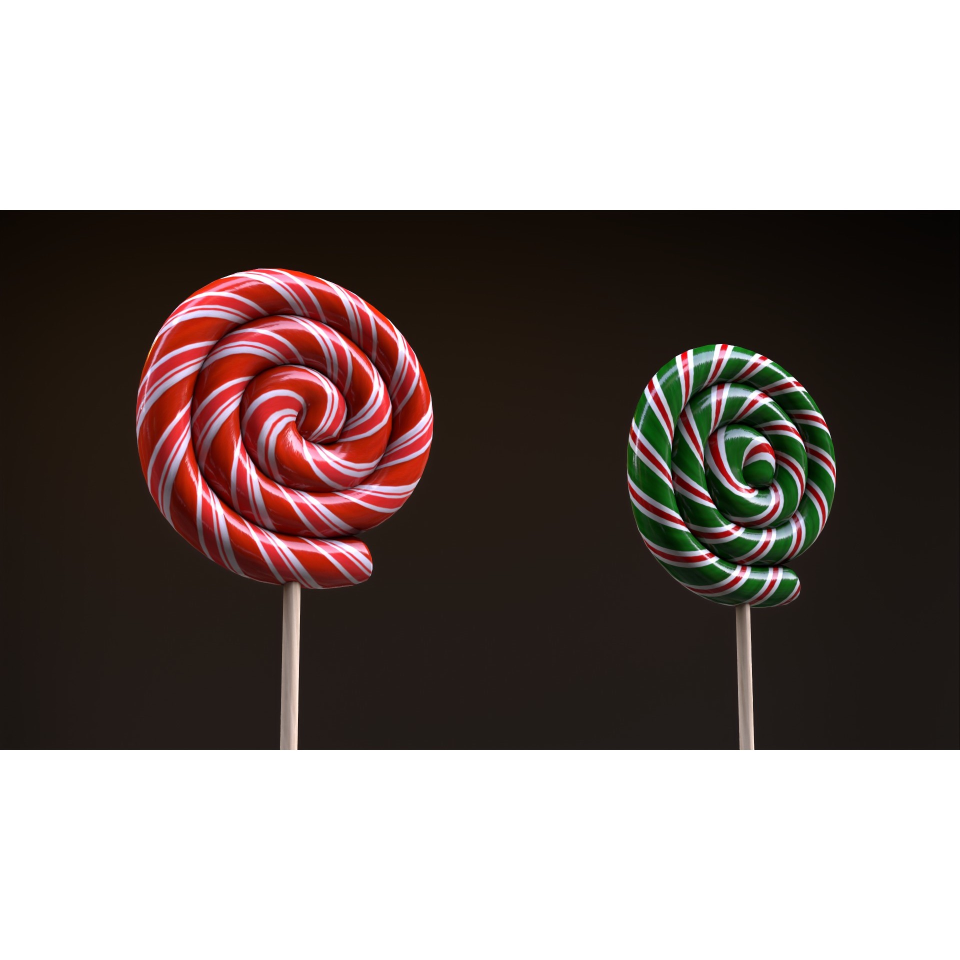 Candy Canes and Christmas Sweets - Low-Poly Game-Ready 3D Model - View 10
