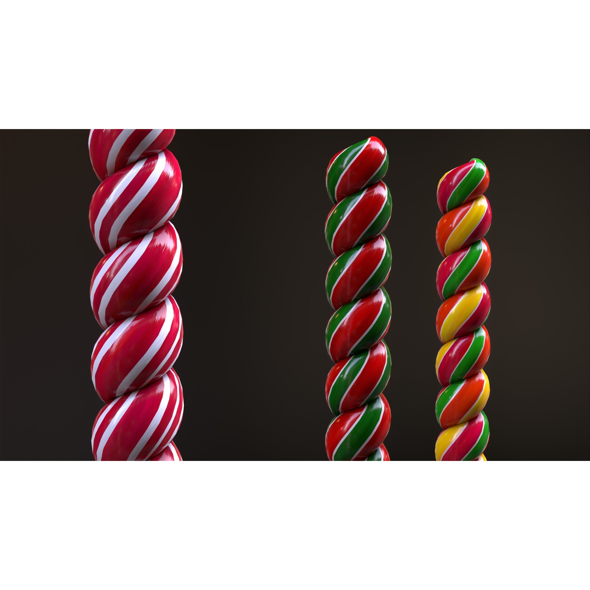 Candy Canes and Christmas Sweets - Low-Poly Game-Ready 3D Model - View 23