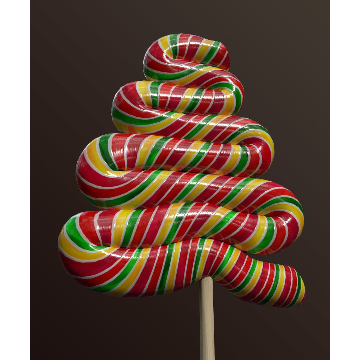 Candy Canes and Christmas Sweets - Low-Poly Game-Ready 3D Model - View 9