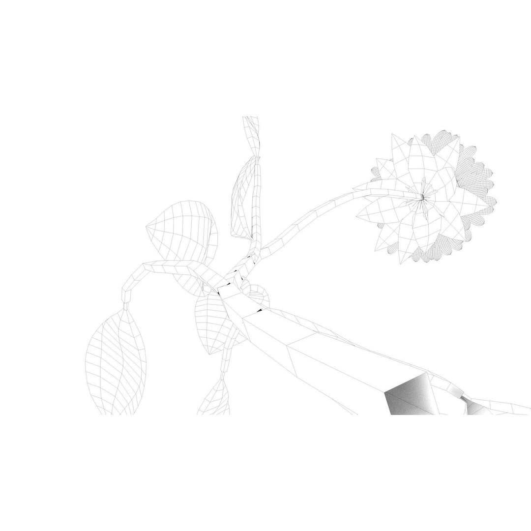 Sunflower 3D Model – Low Poly Game Asset, FBX & OBJ Formats - View 13